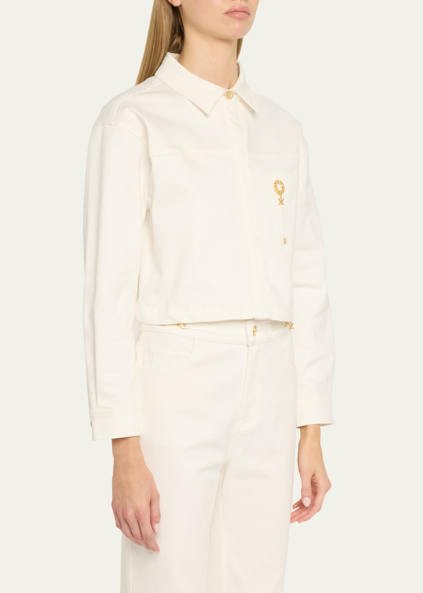 Kobi Halperin Teagan Cropped Brooch-Embellished Jacket Image 4 of 5