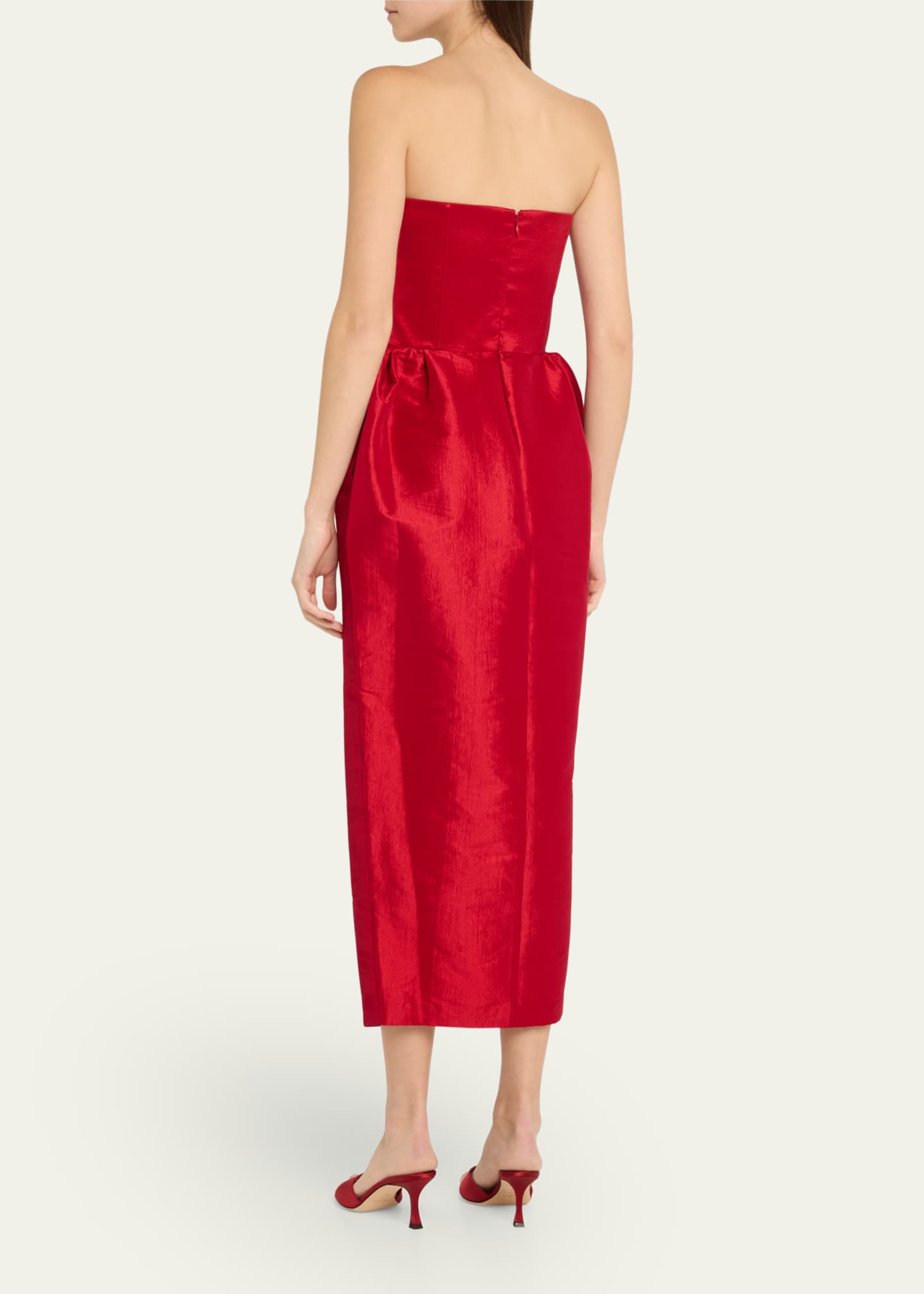Kika Vargas Ava Strapless Long Dress with Bow Image 3 of 5