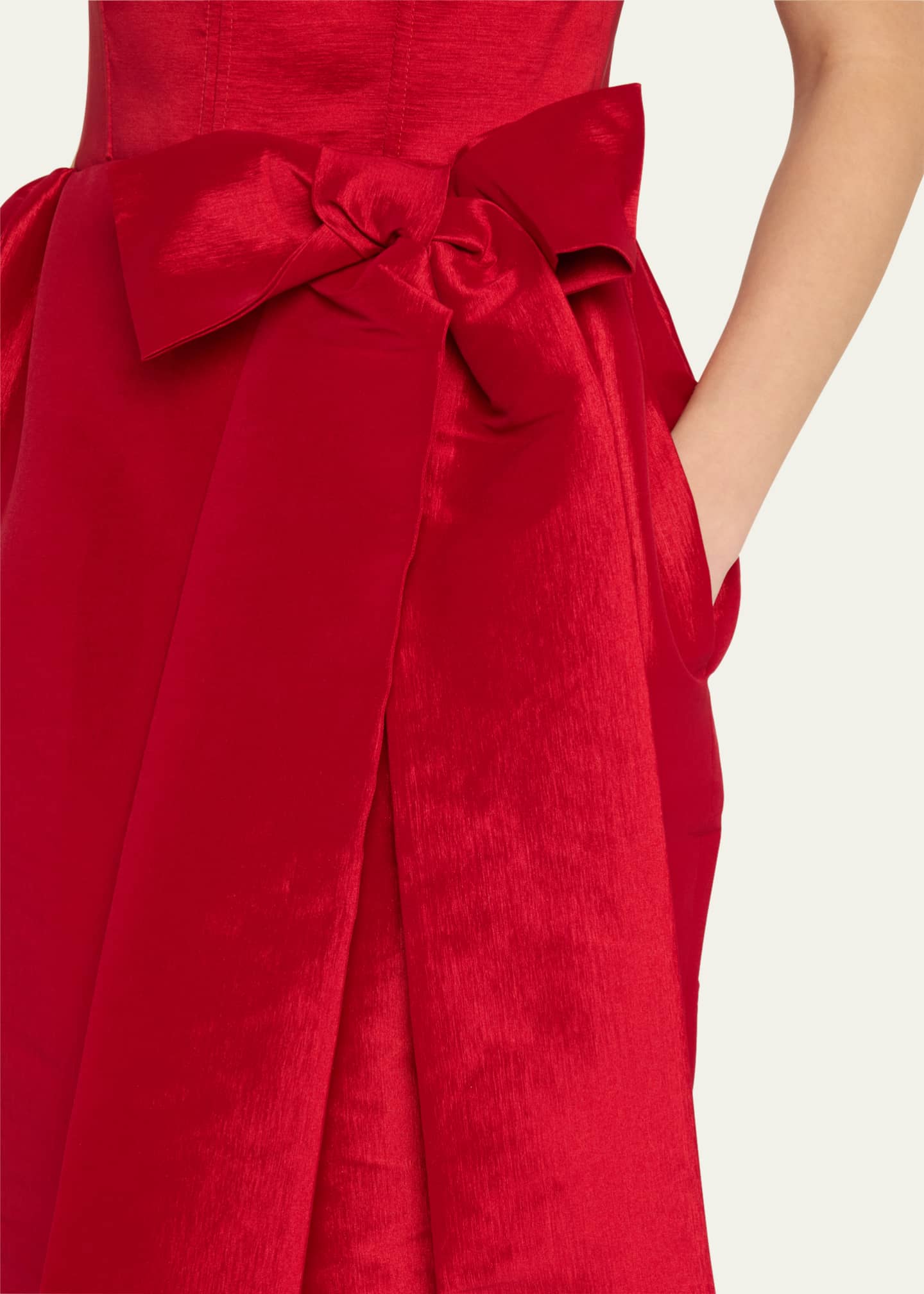 Kika Vargas Ava Strapless Long Dress with Bow Image 5 of 5