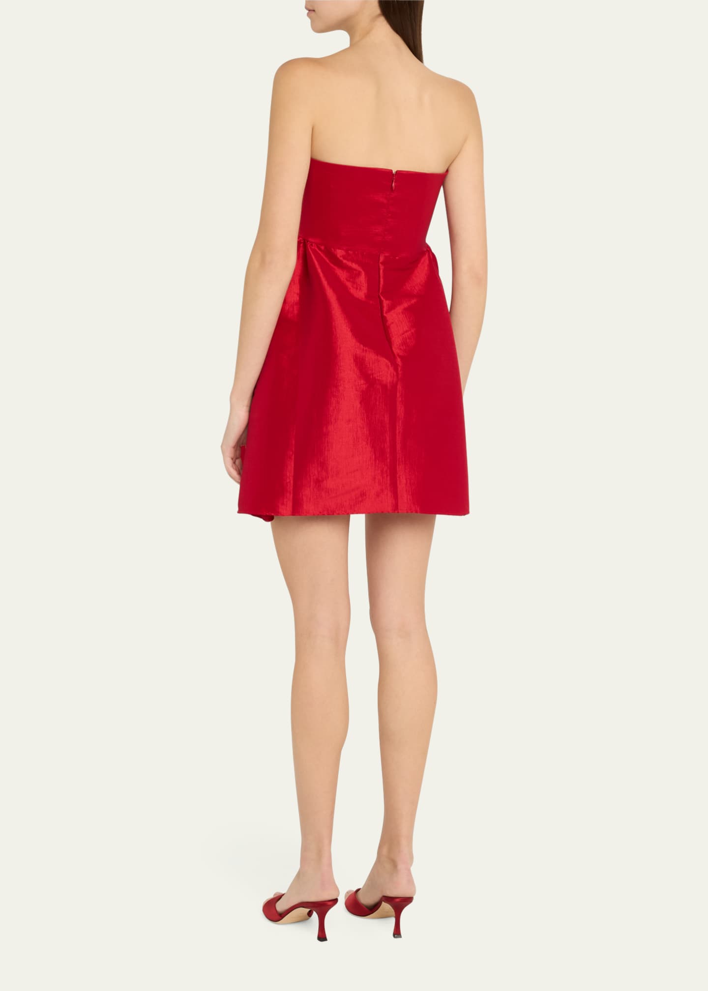 Kika Vargas Fiona Strapless Twist-Front Mini Dress Image 3 of 5