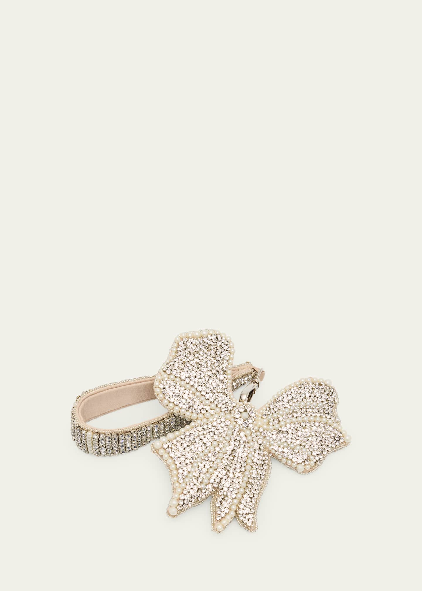 Maison Ava Girl's Rhinestone Bow Bag Charm Image 3 of 3