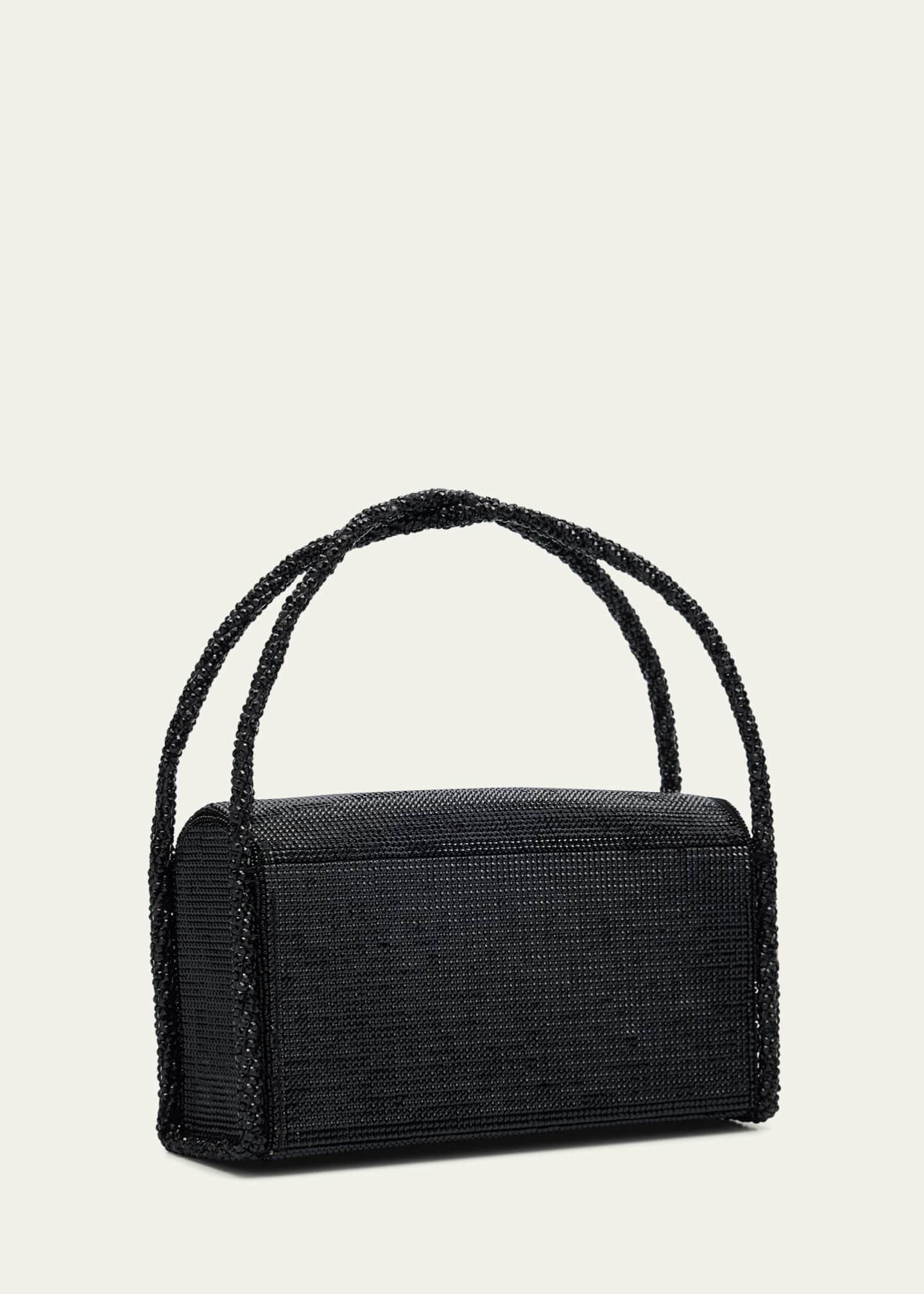 Maison Ava Girl's Rhinestone Bow Flap Bag Image 2 of 4