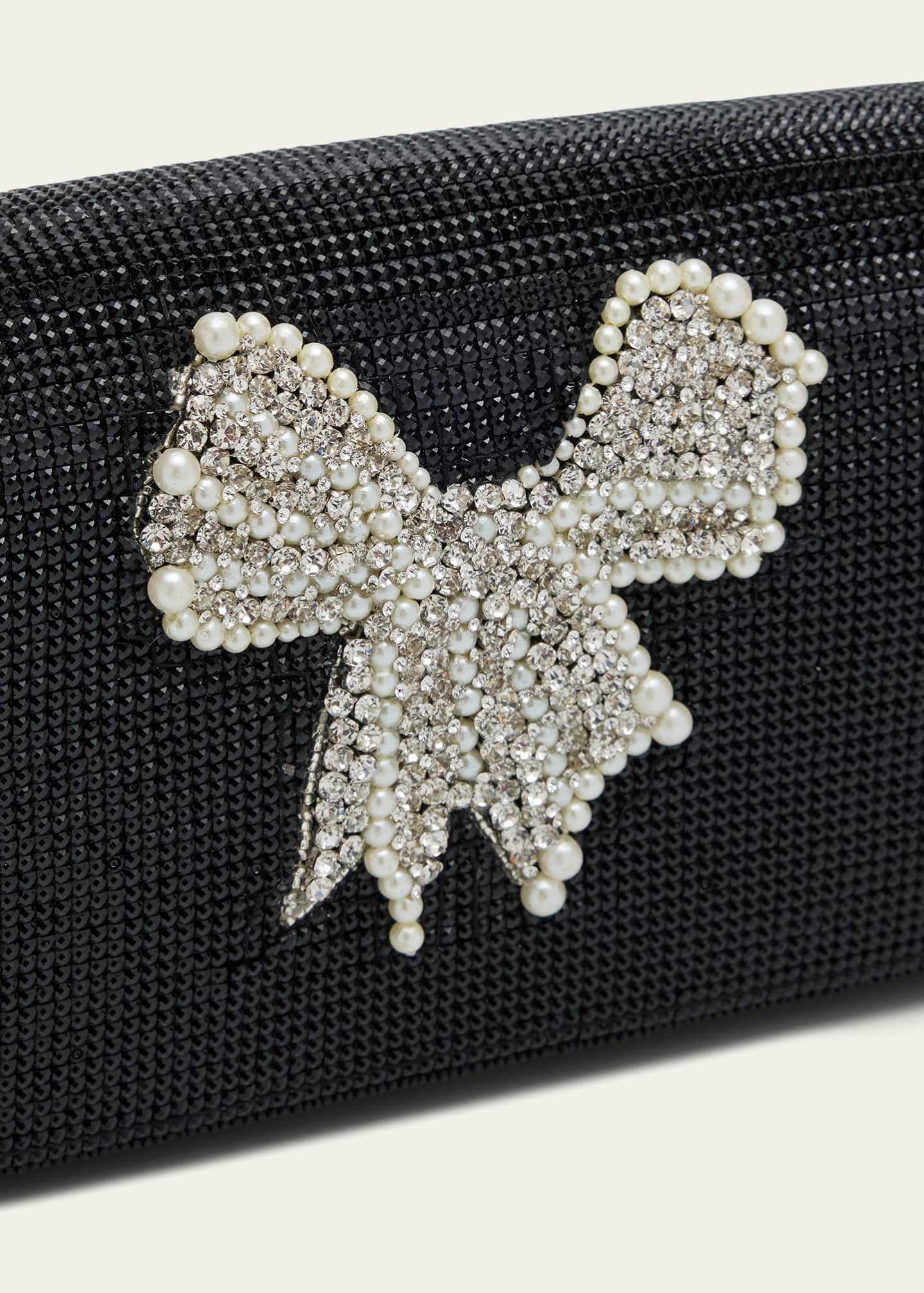 Maison Ava Girl's Rhinestone Bow Flap Bag Image 4 of 4