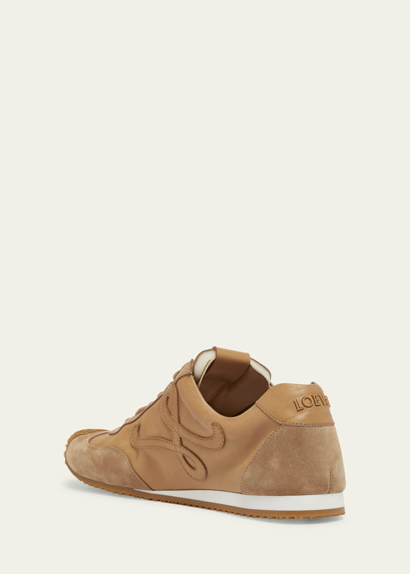 Loewe Men's Ballet Runner 2.0 Leather and Suede Low-Top Sneakers Image 2 of 3