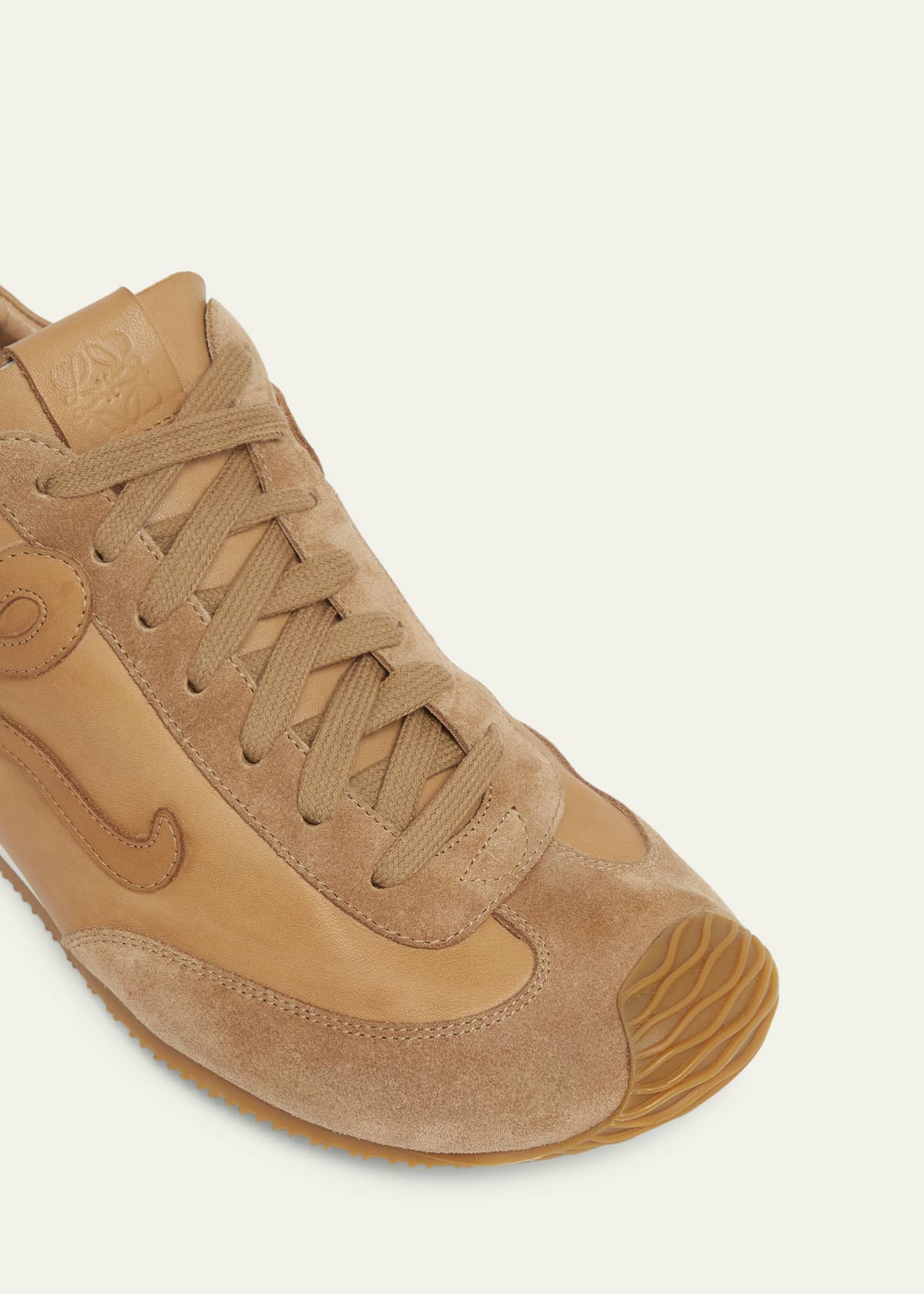 Loewe Men's Ballet Runner 2.0 Leather and Suede Low-Top Sneakers Image 3 of 3