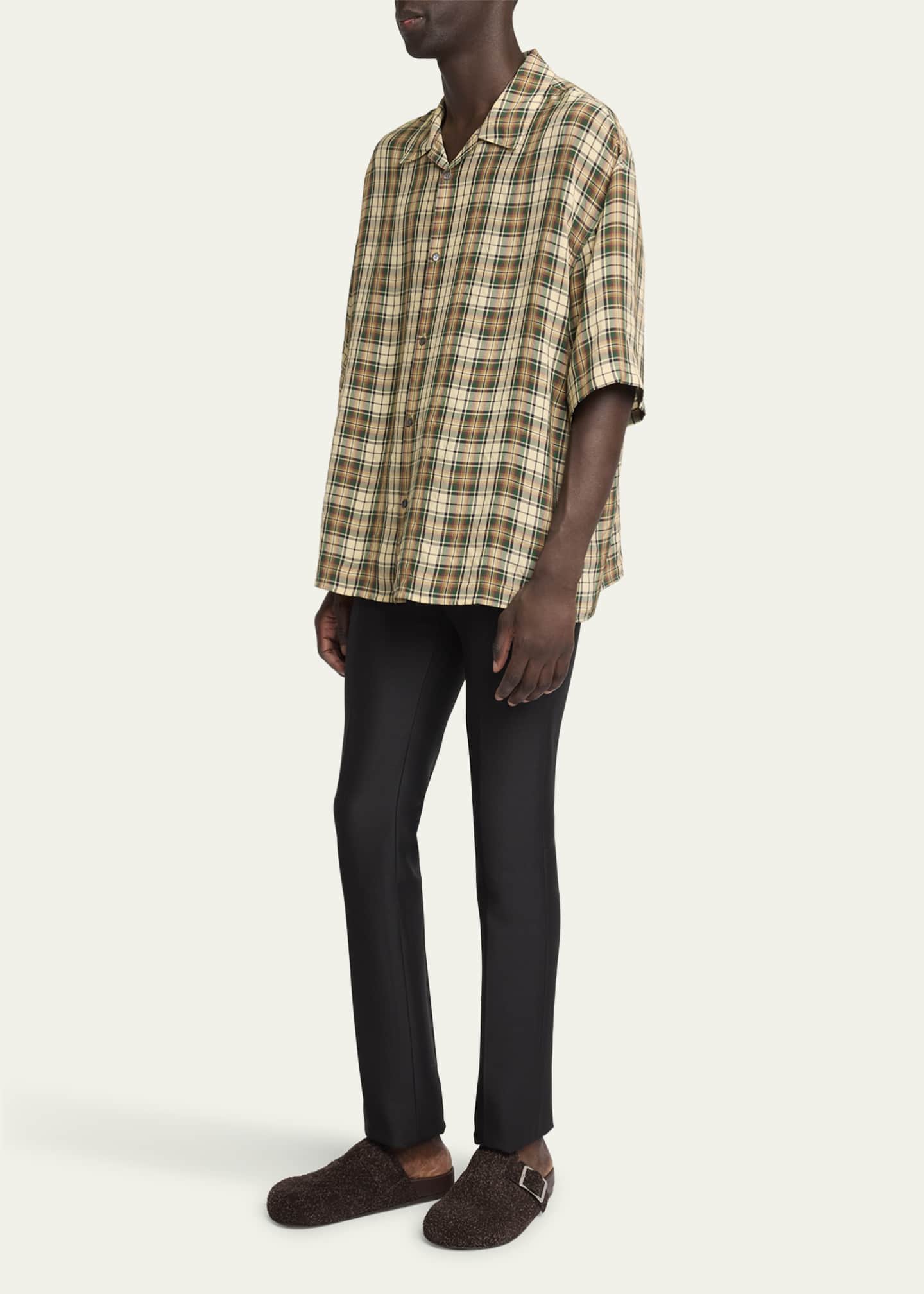 Loewe Men's Ease Buckle Brushed Suede Mules Image 3 of 5