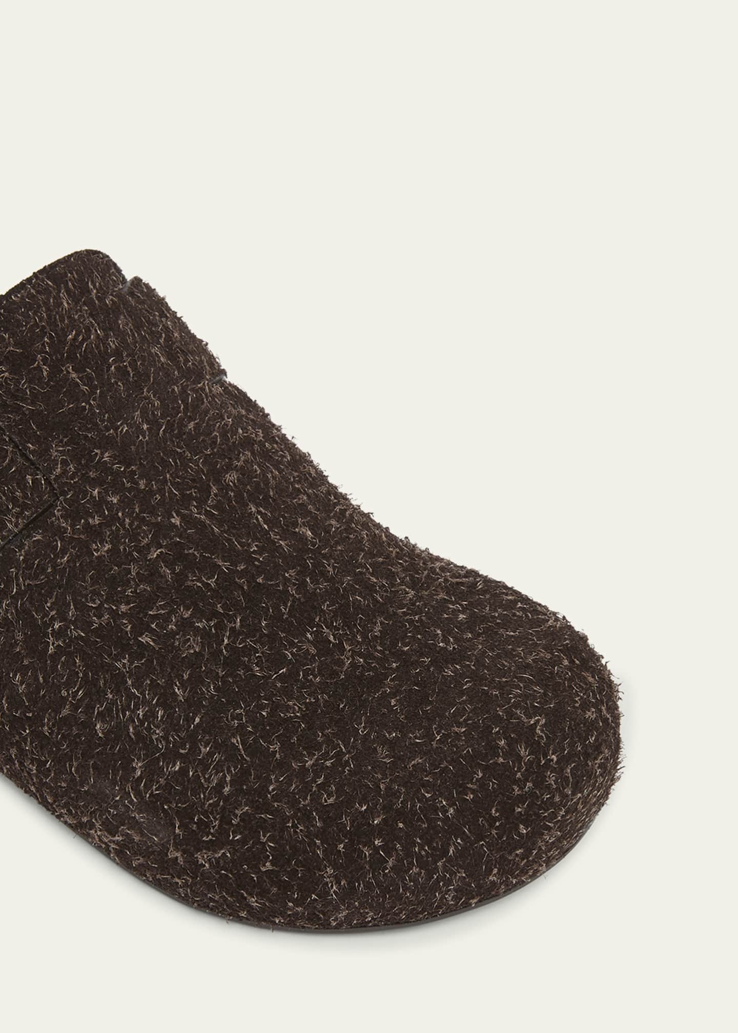Loewe Men's Ease Buckle Brushed Suede Mules Image 5 of 5
