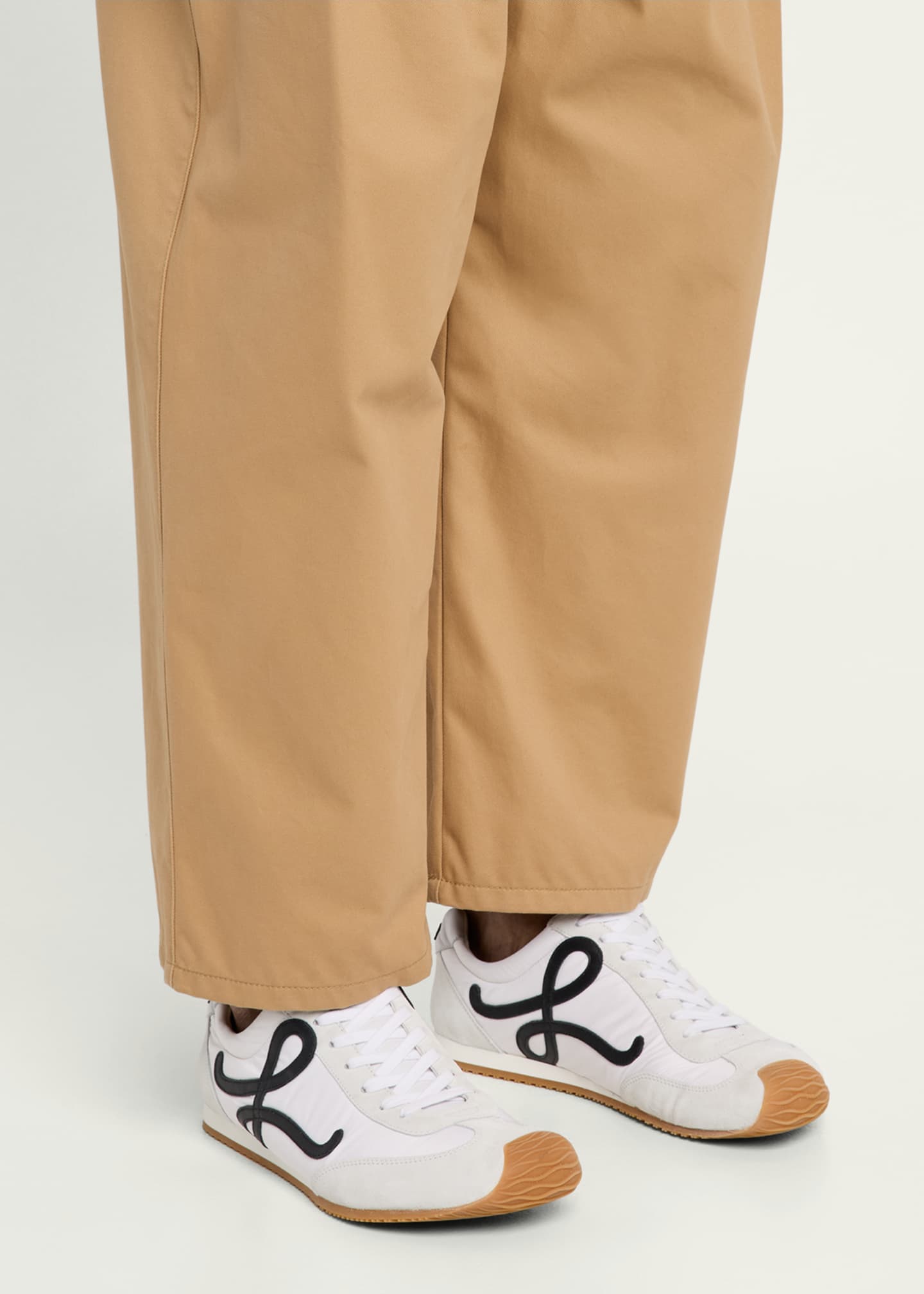 Loewe Men's Ballet Runner 2.0 Nylon and Calfskin Low-Top Sneakers Image 2 of 6