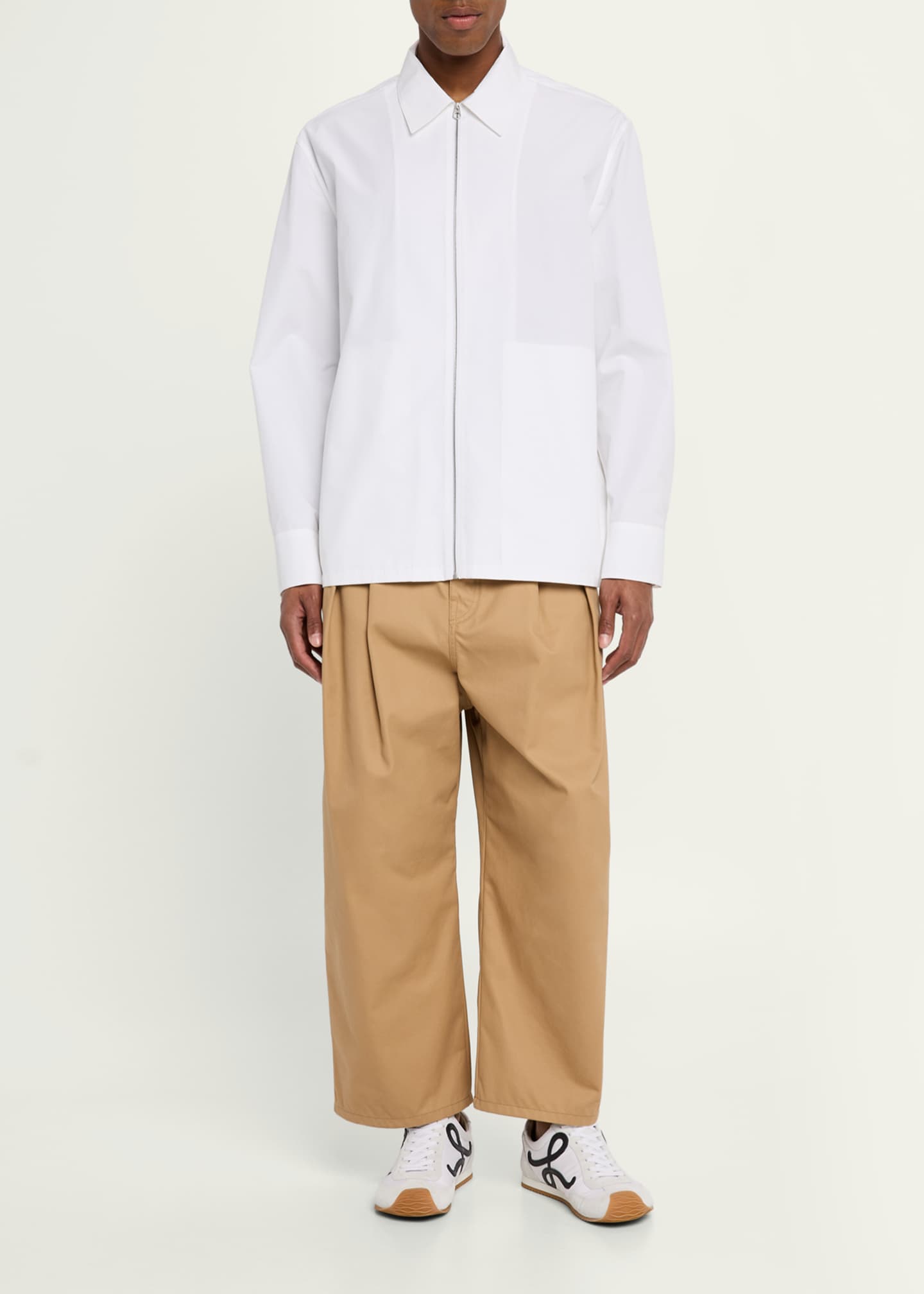 Loewe Men's Ballet Runner 2.0 Nylon and Calfskin Low-Top Sneakers Image 3 of 6
