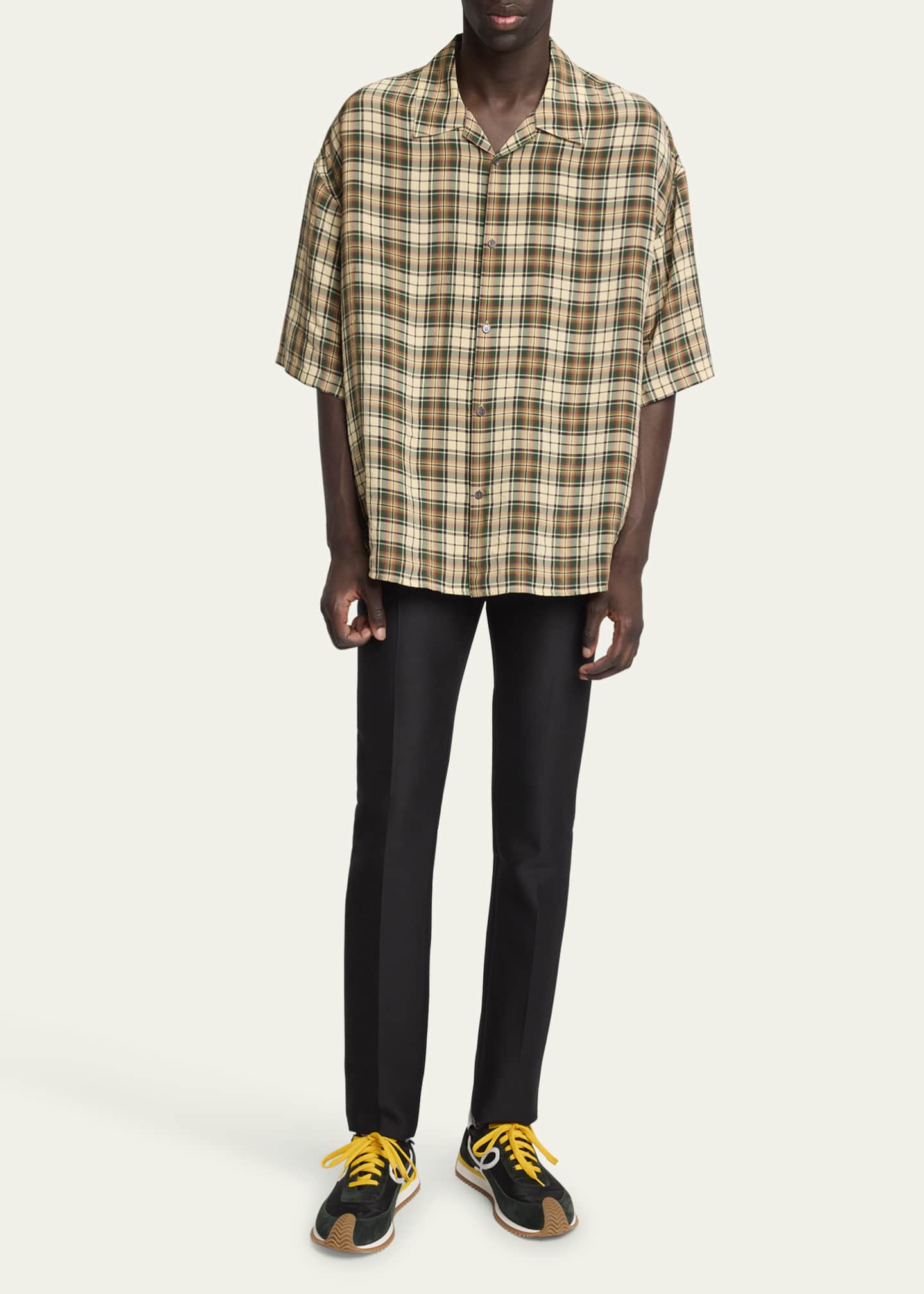 Loewe Men's Flow Runner 2.0 Nylon and Suede Low-Top Sneakers Image 3 of 6