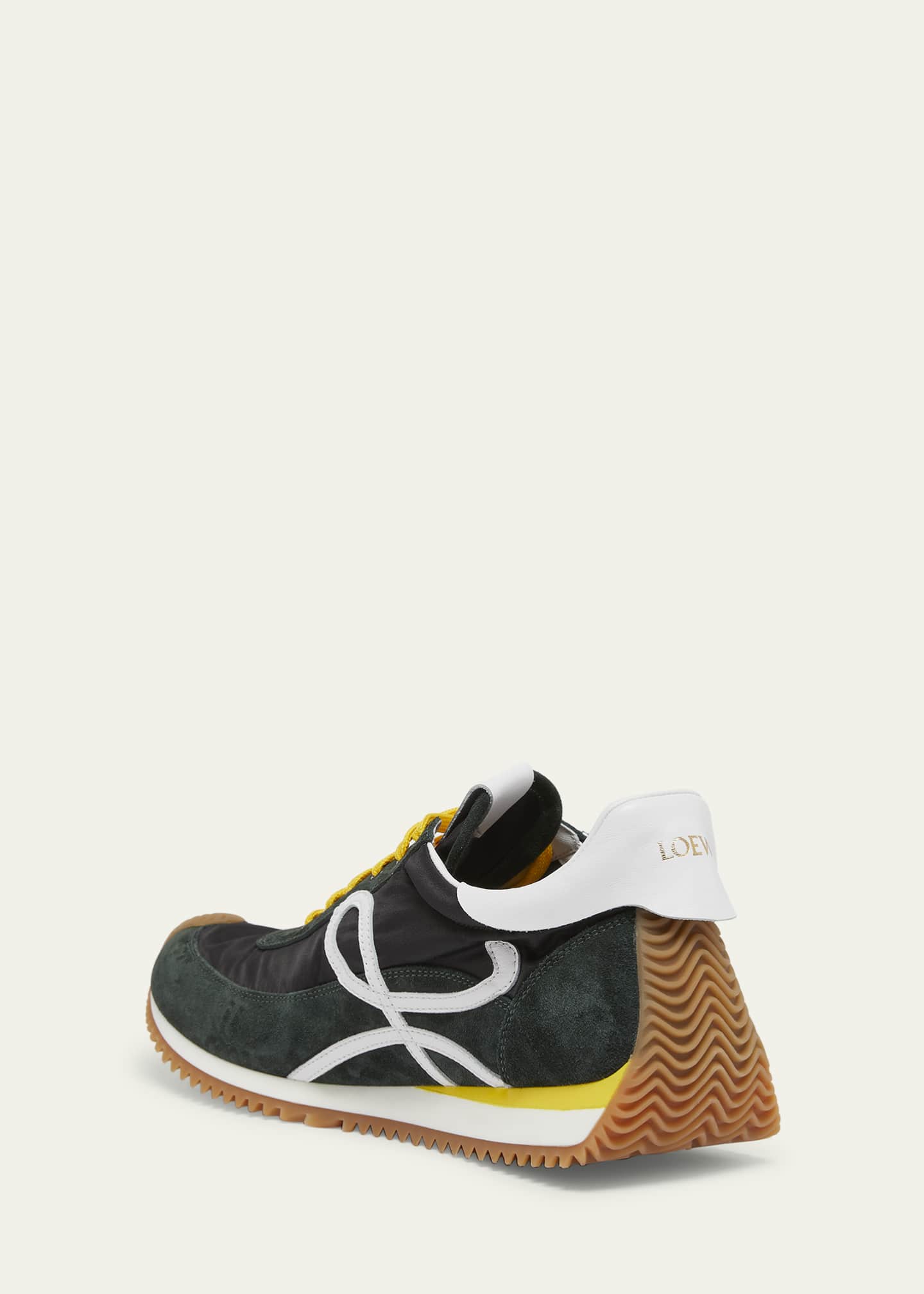 Loewe Men's Flow Runner 2.0 Nylon and Suede Low-Top Sneakers Image 4 of 6