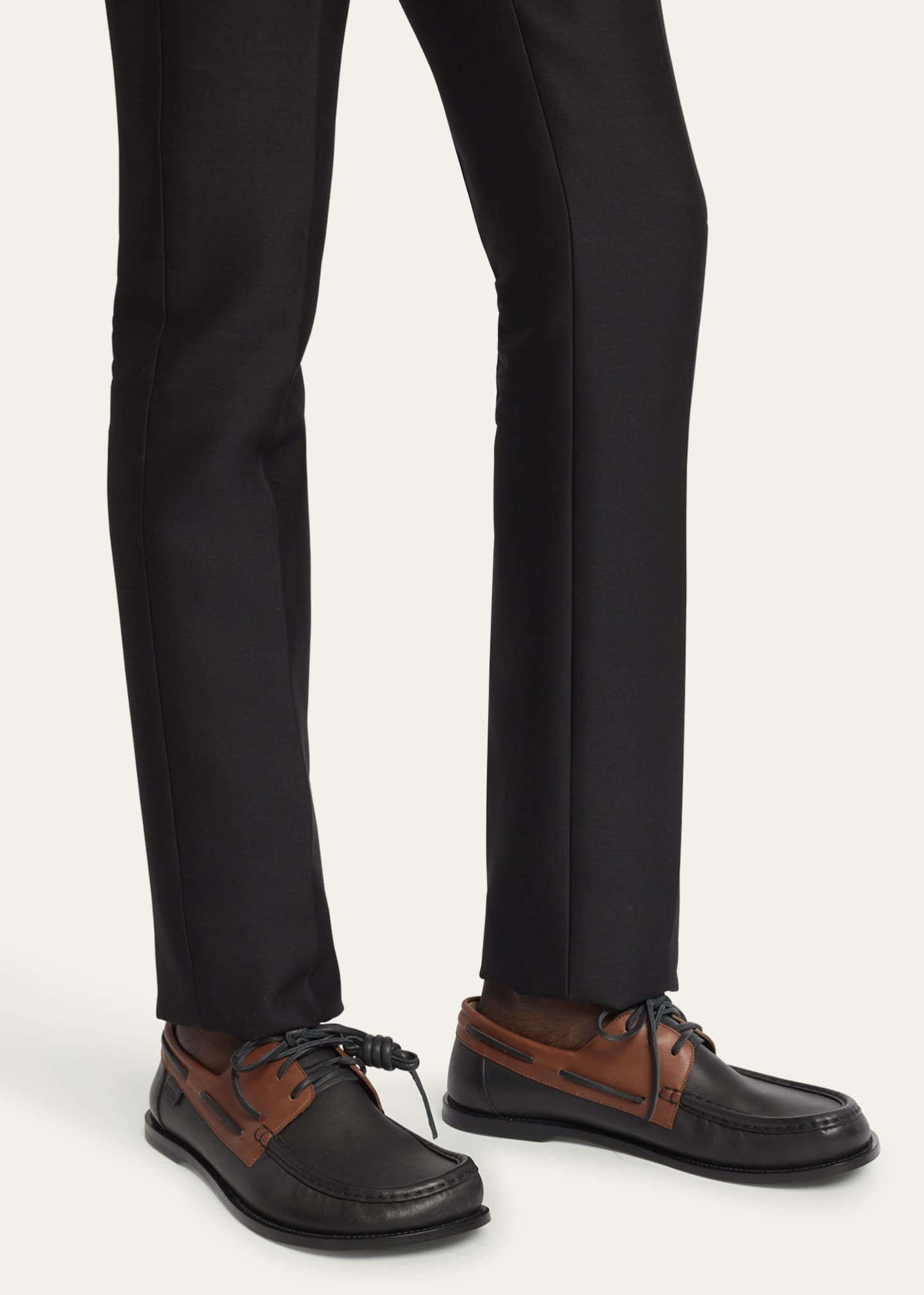 Loewe Men's Campo Soft Calfskin Boat Shoes Image 2 of 6
