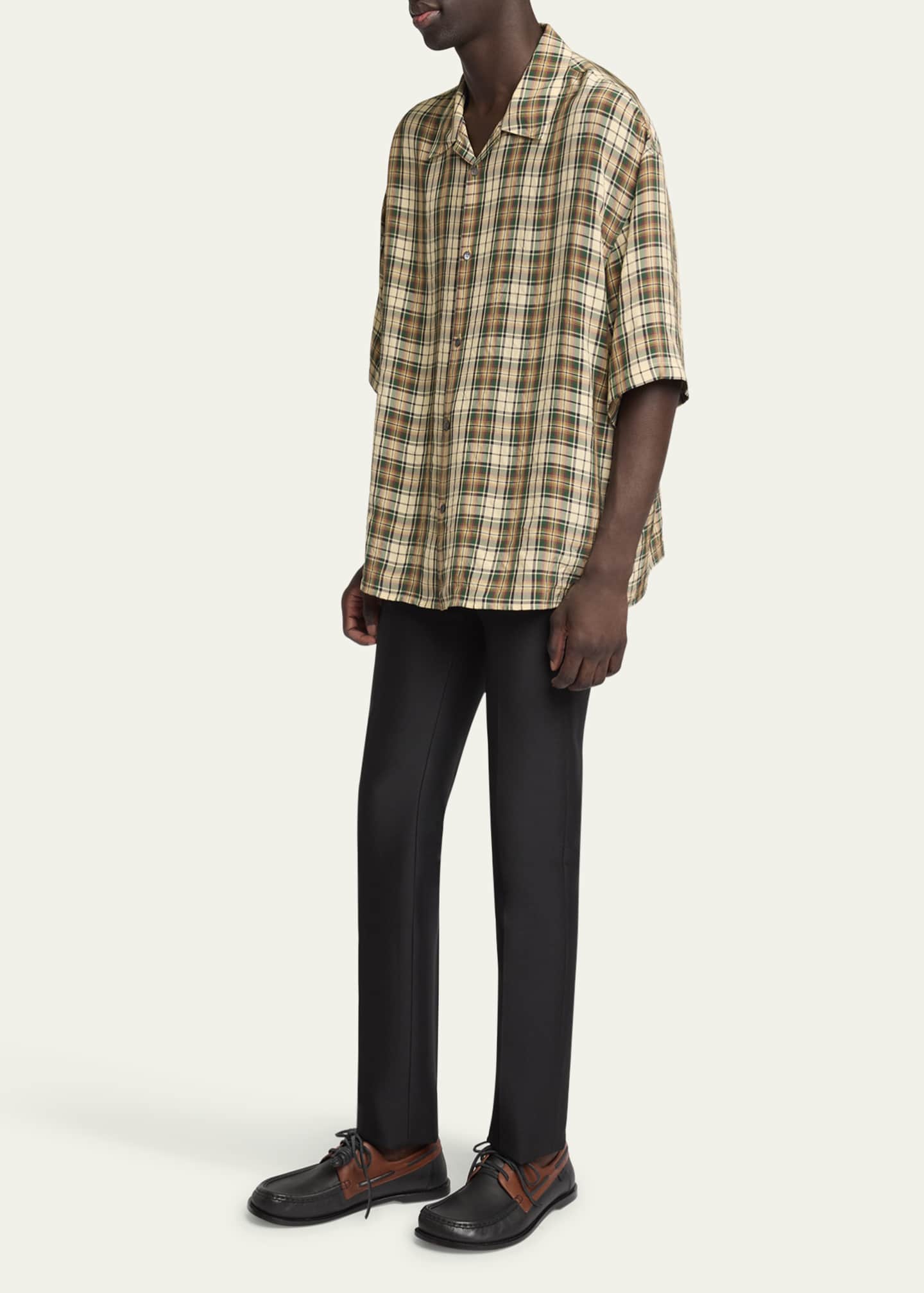Loewe Men's Campo Soft Calfskin Boat Shoes Image 3 of 6