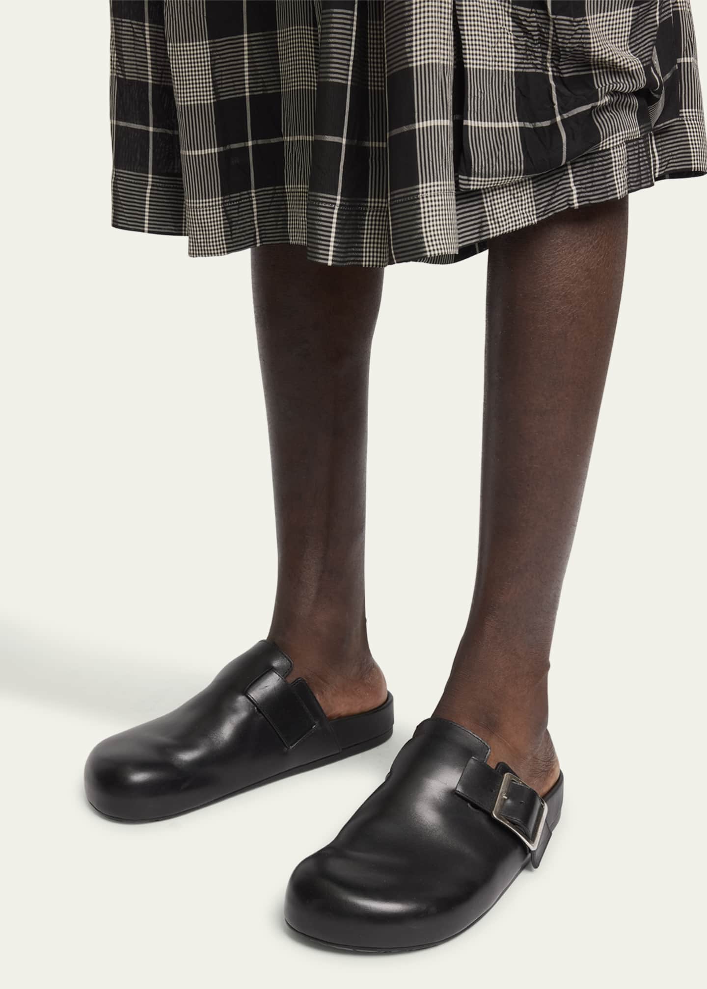 Loewe Men's Ease Buckle Calf Leather Mules Image 2 of 5