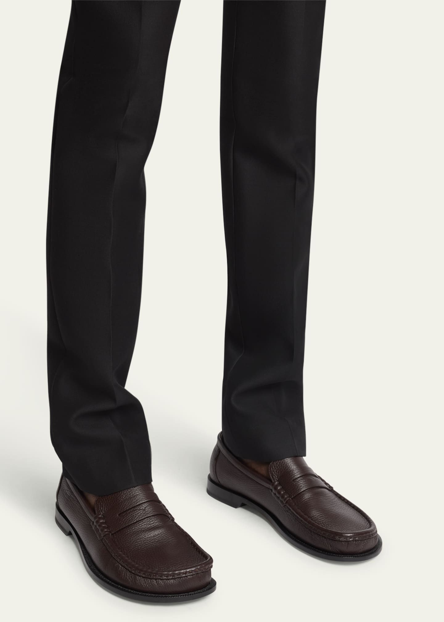 Loewe Men's Campo Deerskin Penny Loafers Image 2 of 5