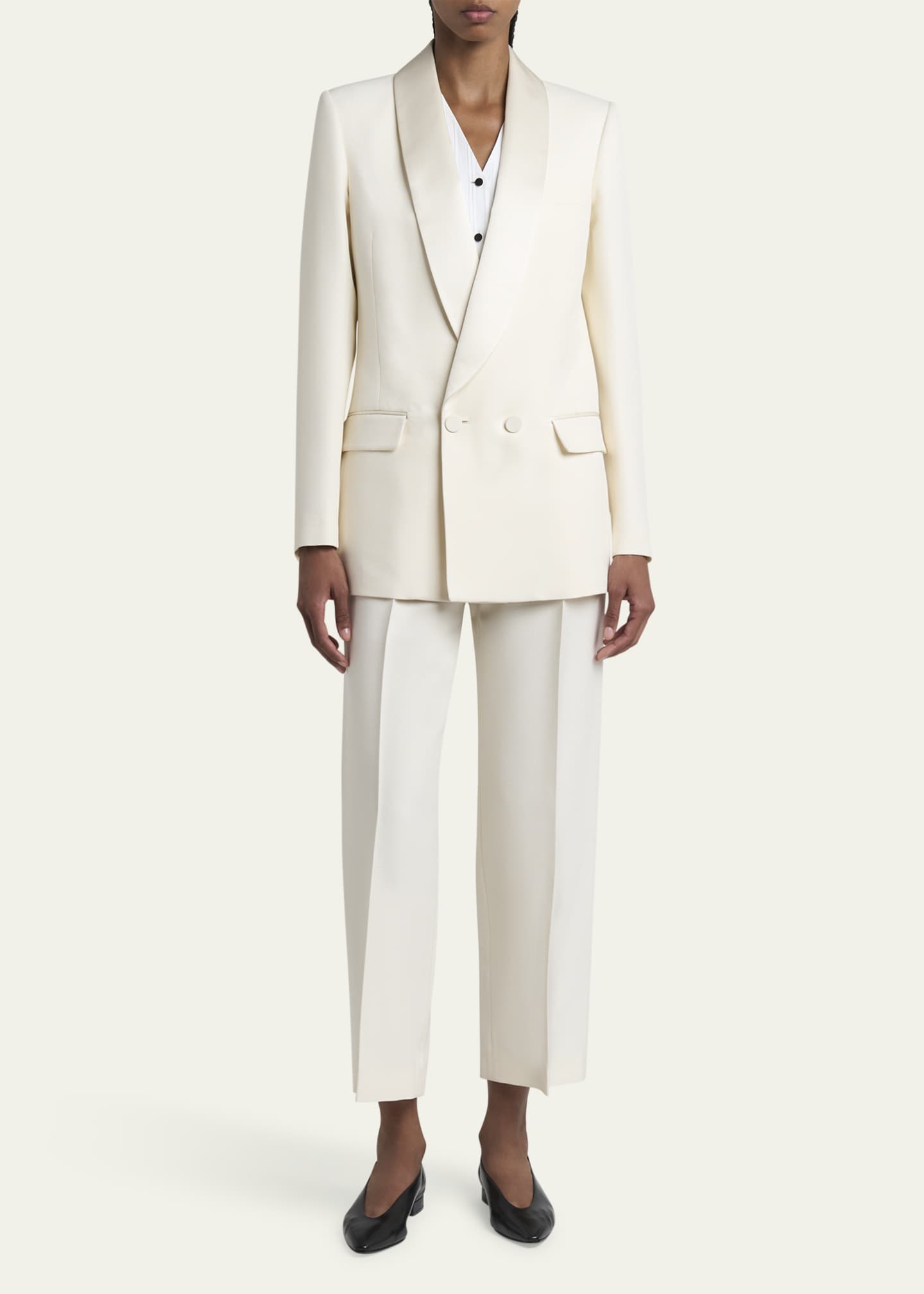 Loro Piana Doreen Double-Breasted Wool Jacket Image 2 of 5