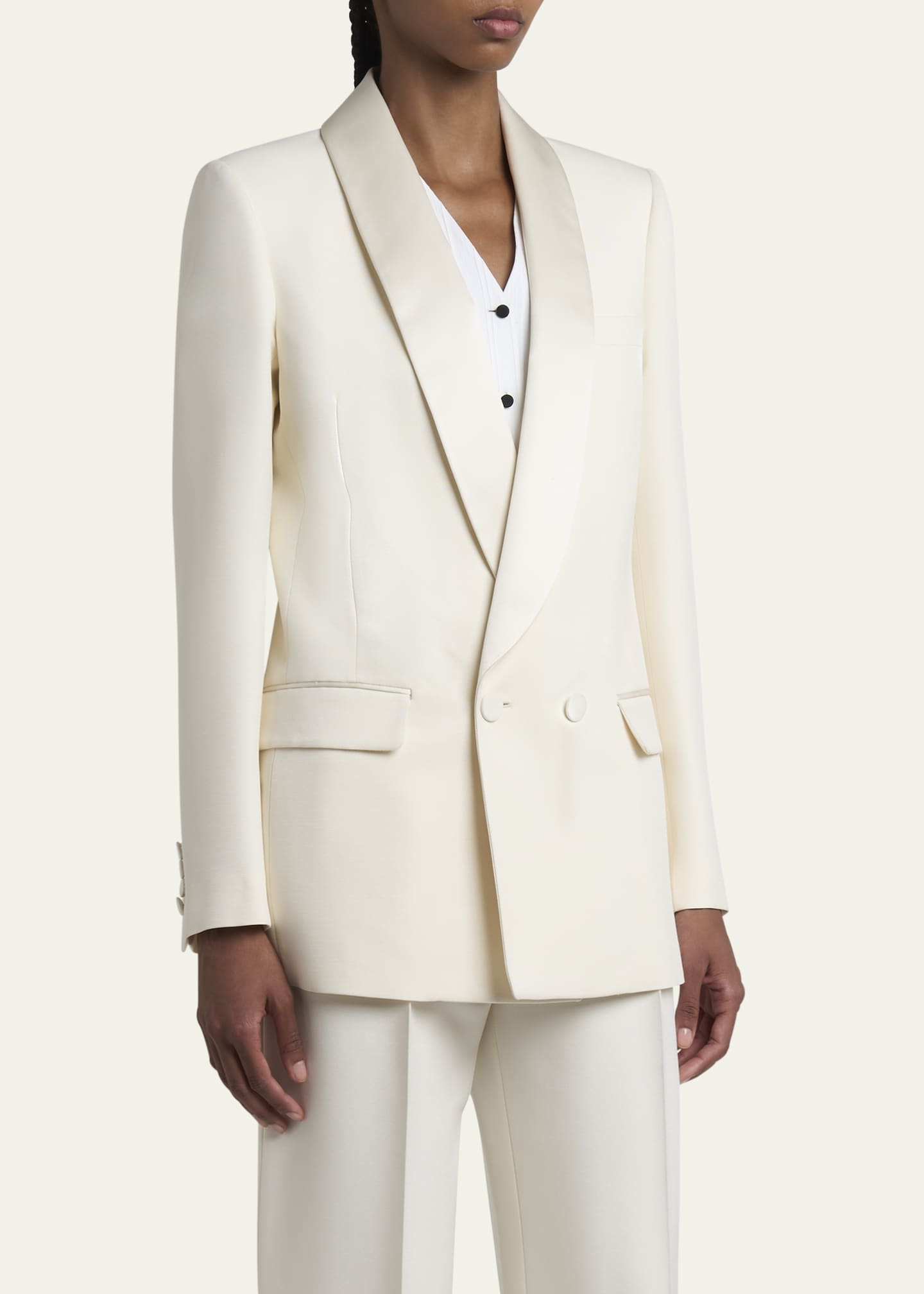 Loro Piana Doreen Double-Breasted Wool Jacket Image 4 of 5