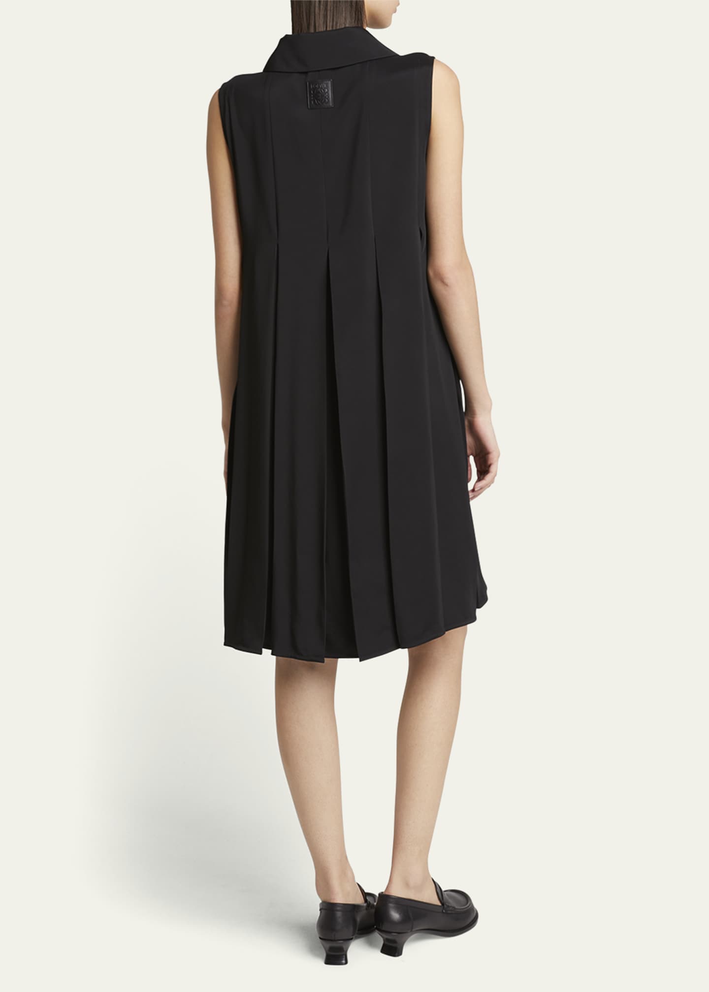 Loewe Pleated Polo Mini Shirt Dress Image 3 of 5