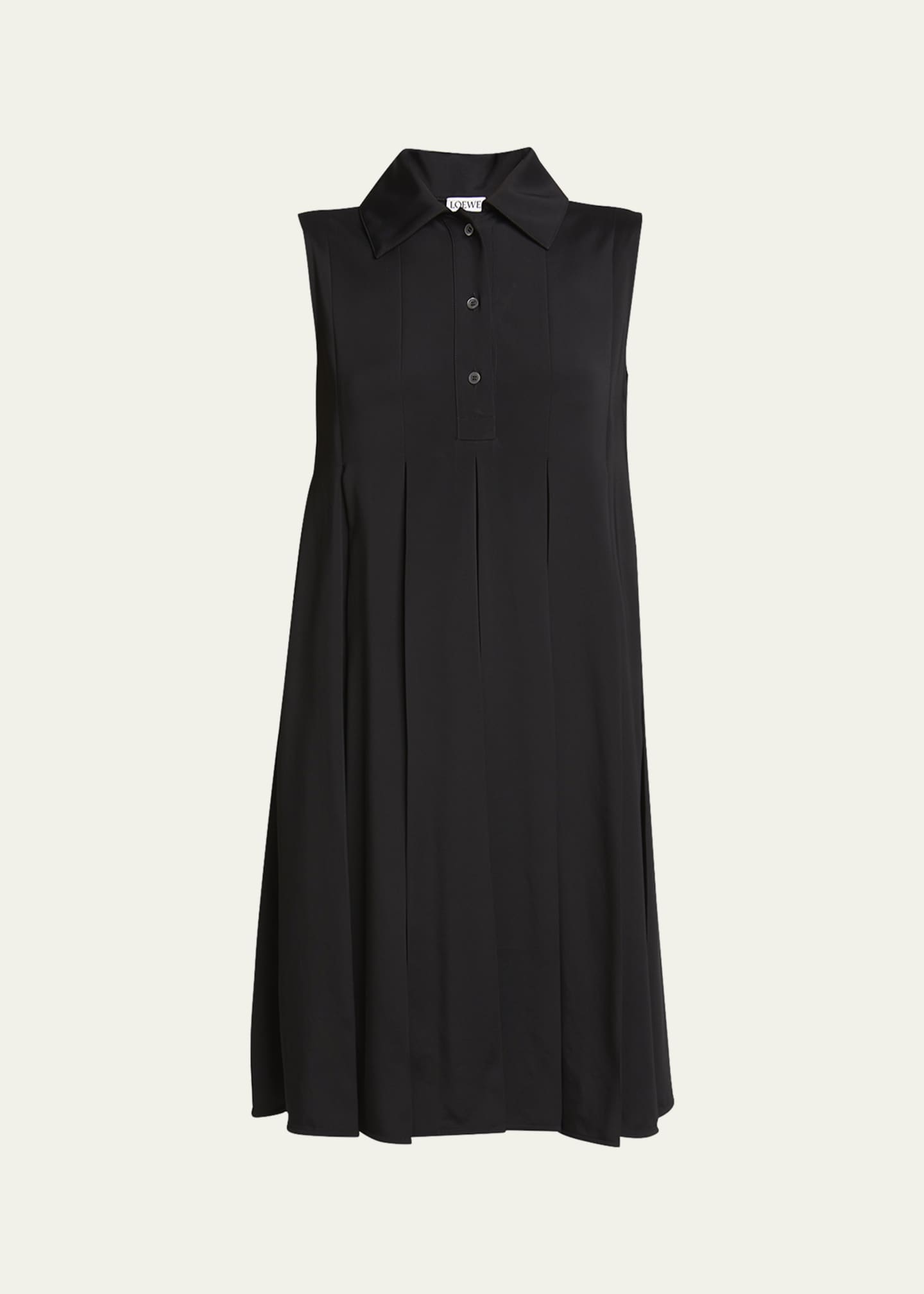 Loewe Pleated Polo Mini Shirt Dress Image 1 of 5