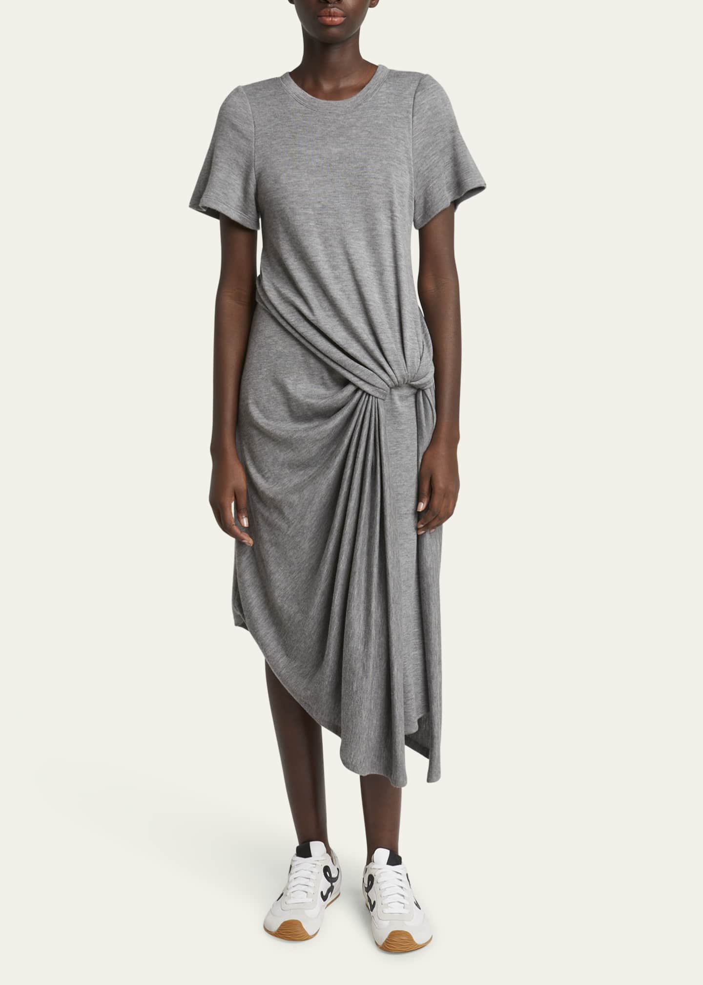 Loewe Side Drape Jersey T-Shirt Dress Image 2 of 5