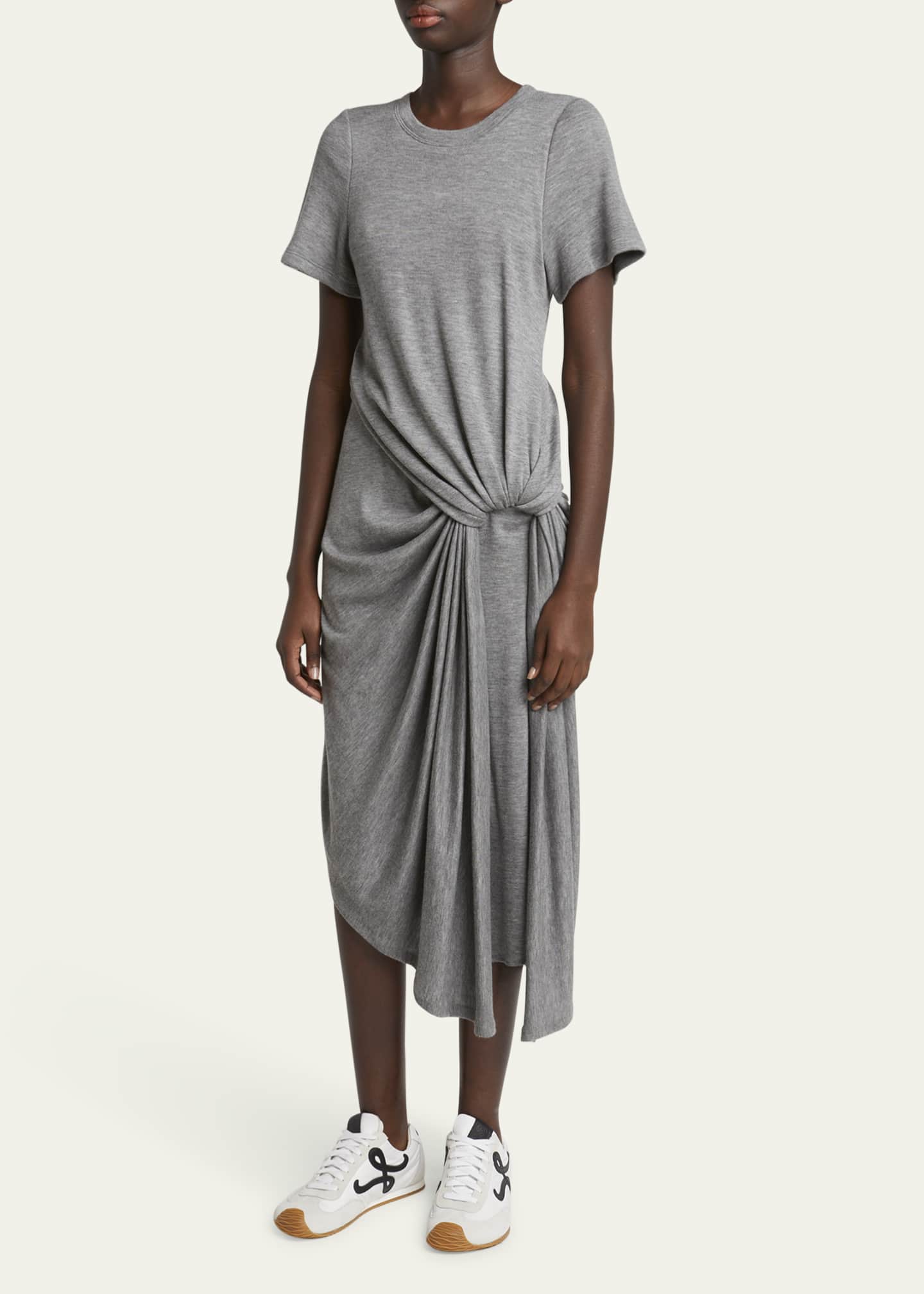 Loewe Side Drape Jersey T-Shirt Dress Image 4 of 5