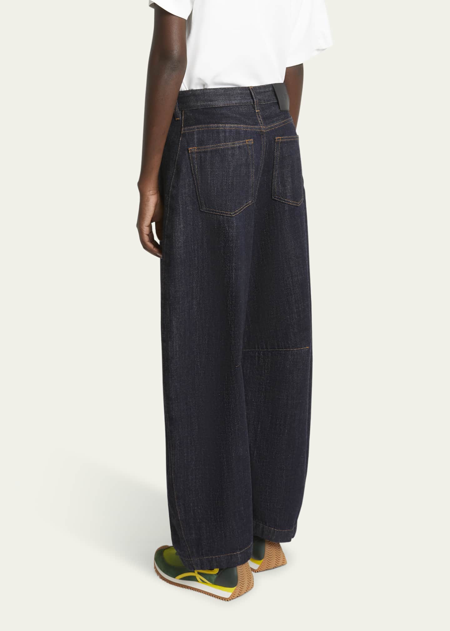 Loewe Anagram Embroidered Barrel Leg Jeans Image 3 of 5