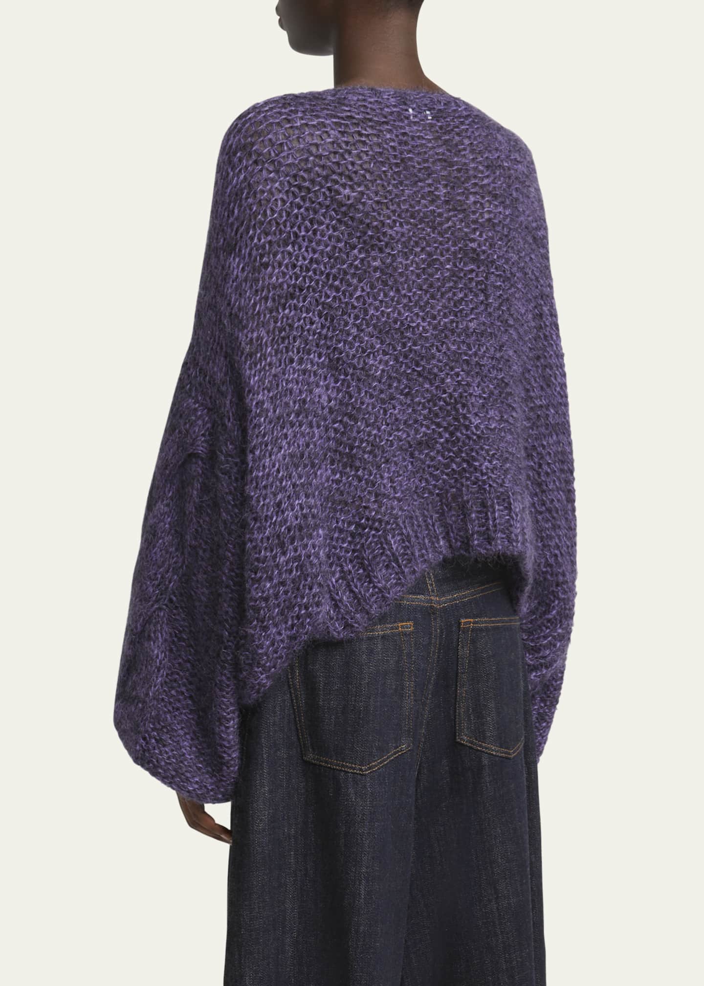 Loewe Open Knit Anagram Mohair Wool Sweater Image 3 of 5