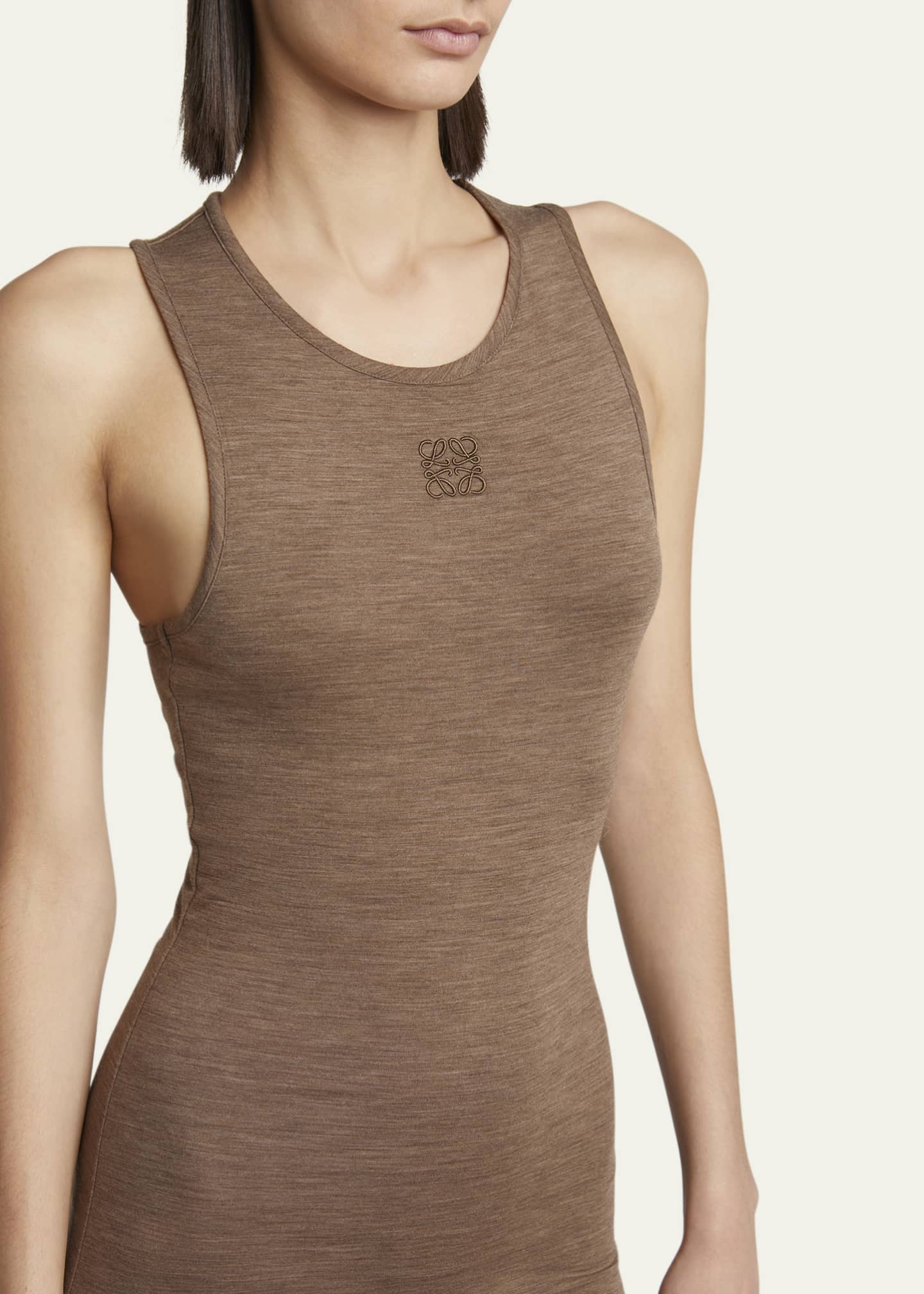 Loewe Long Anagram Wool Tank Dress Image 5 of 5