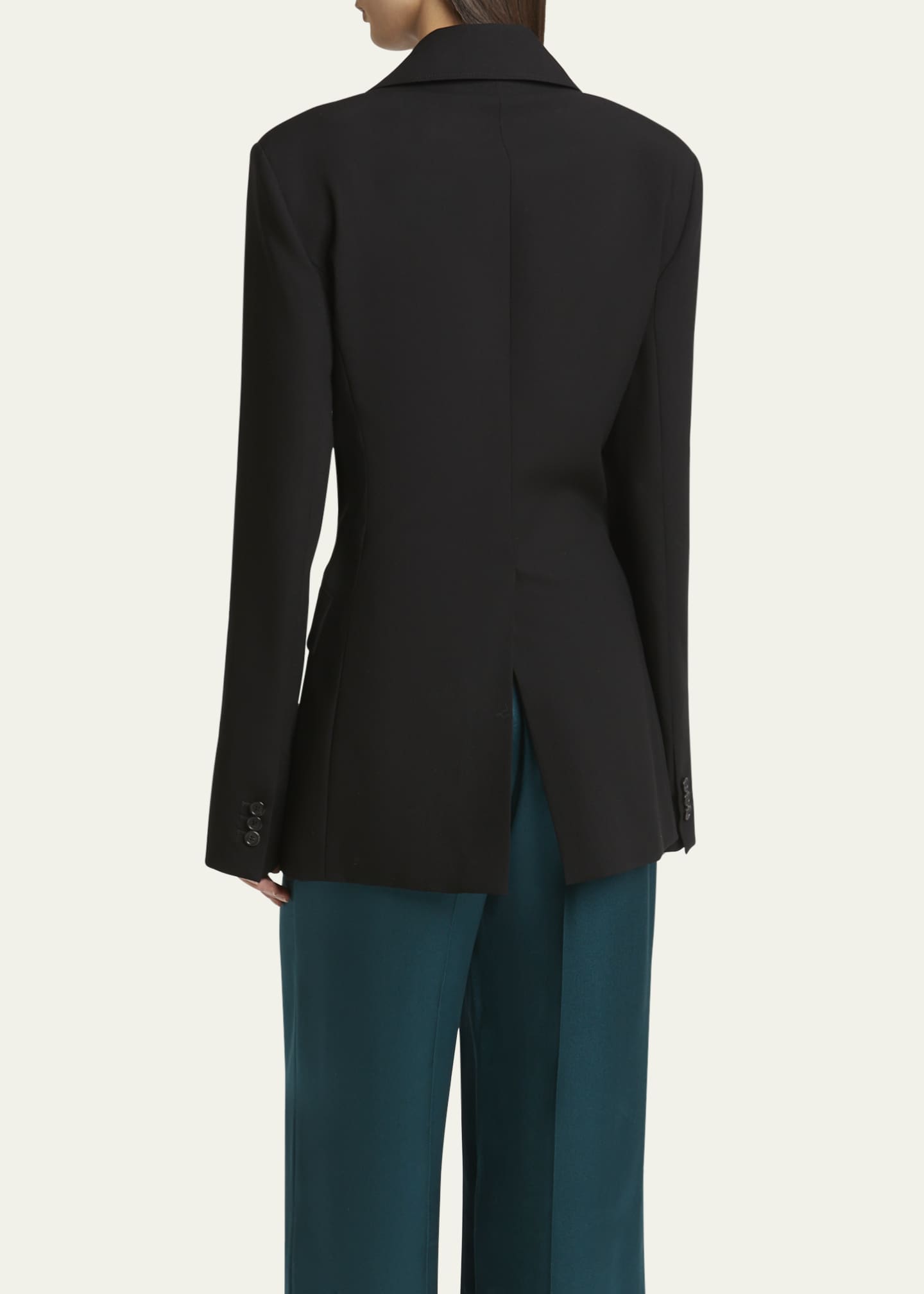Loewe Belted Ruched Wool Blazer Image 3 of 5