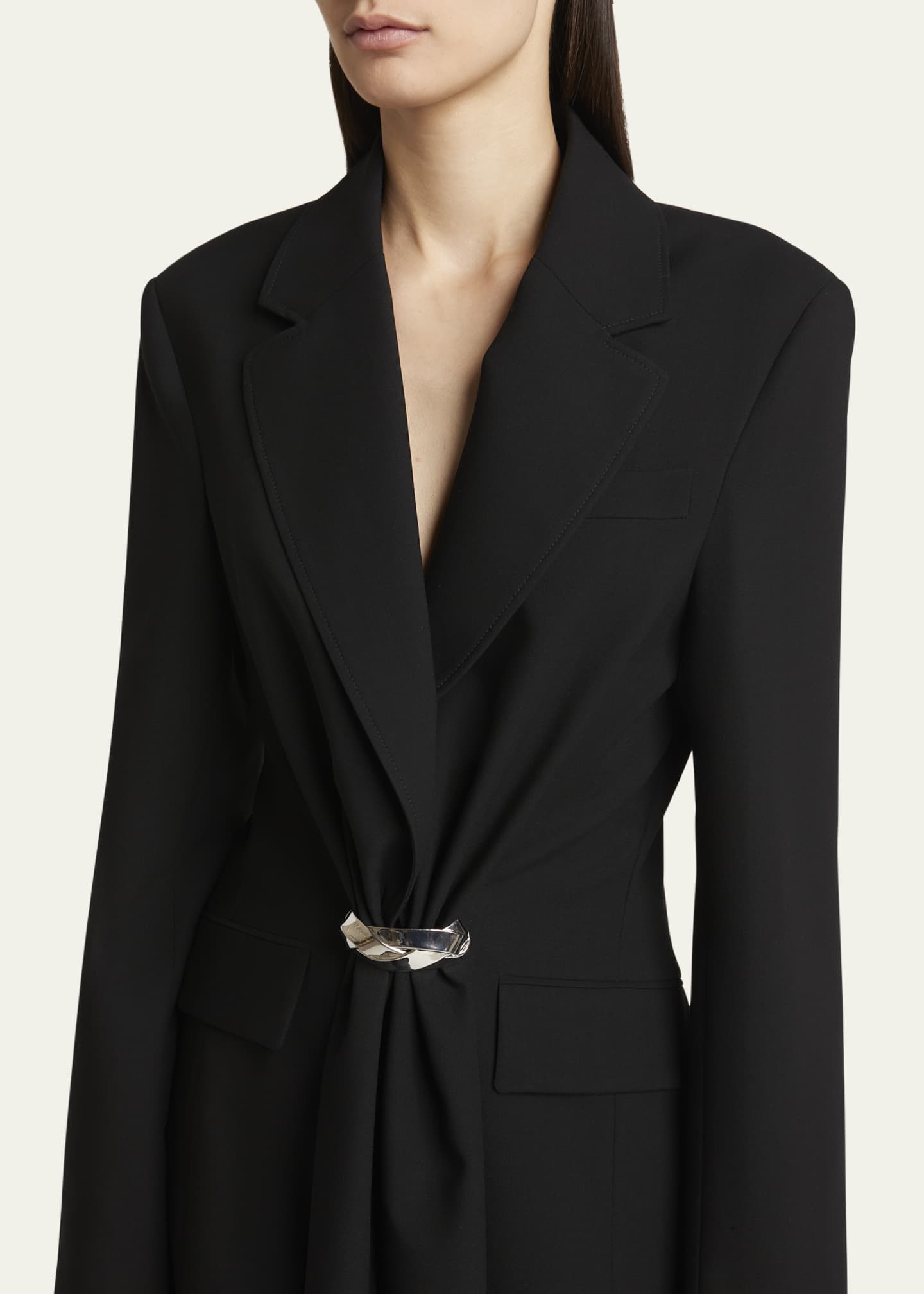 Loewe Belted Ruched Wool Blazer Image 5 of 5