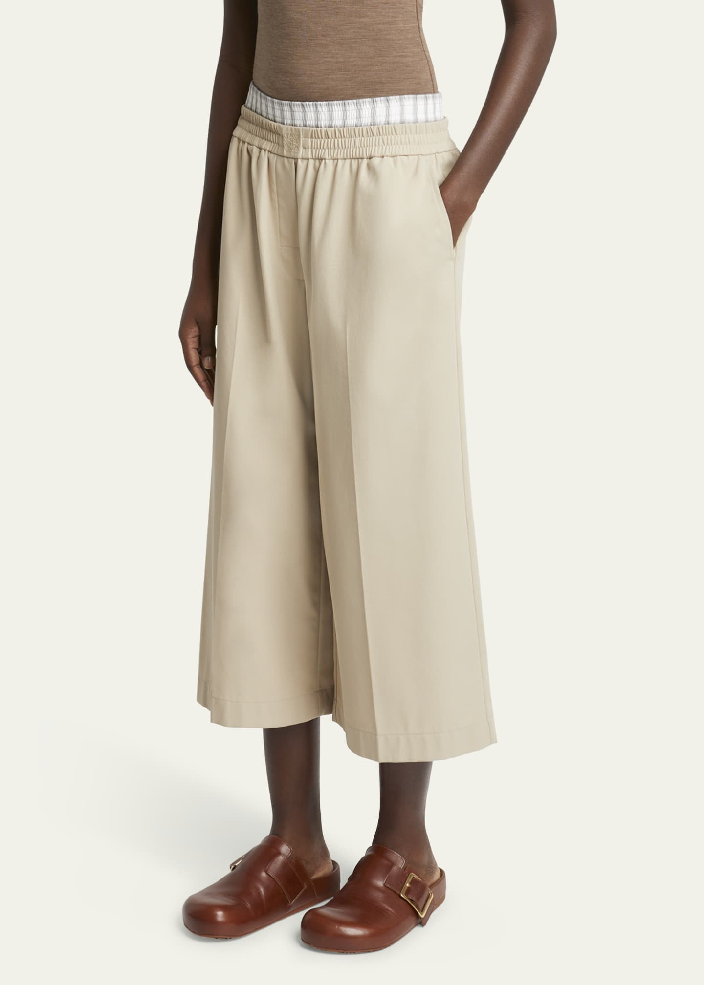 Loewe Cropped Double Waistband Trousers Image 4 of 5