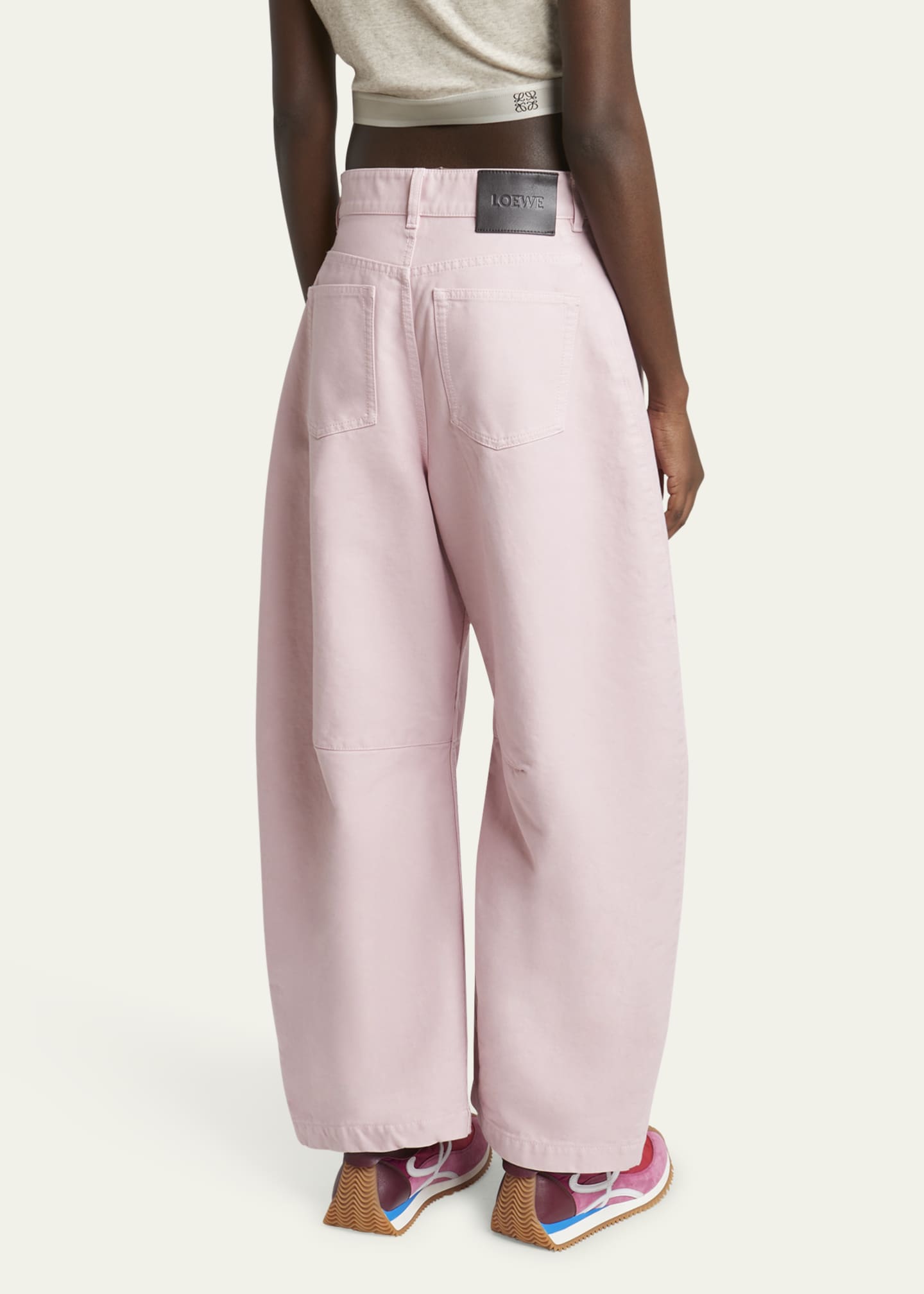 Loewe Barrel Pleated Wide-Leg Ankle Trousers Image 3 of 5