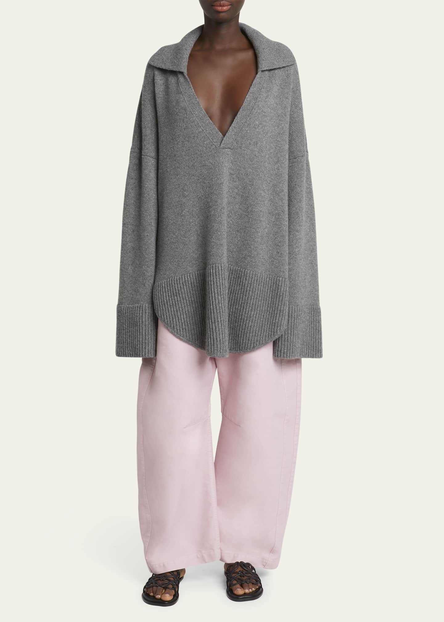Loewe Johnny Collar Wool Oversized Sweater Image 2 of 5