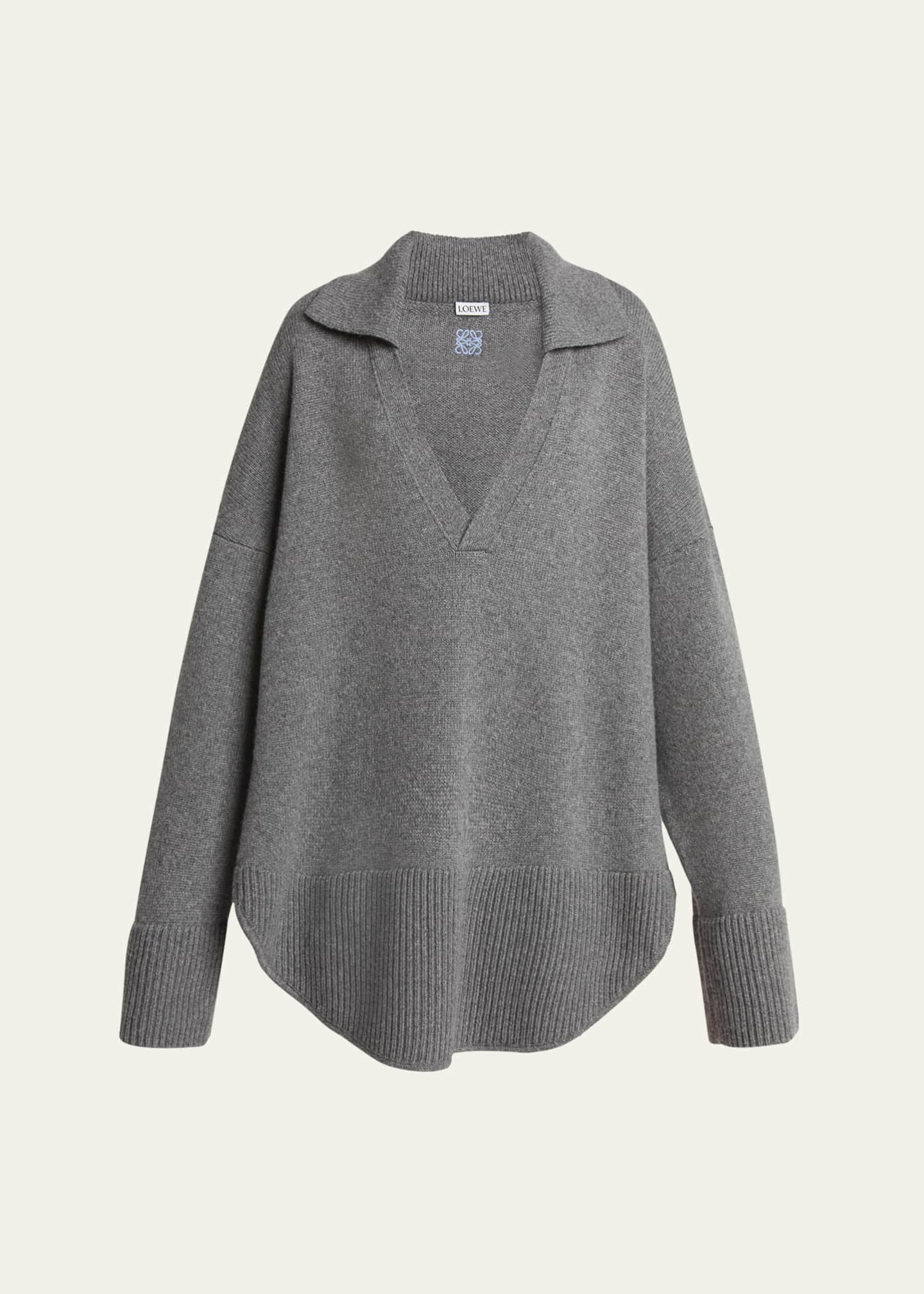 Loewe Johnny Collar Wool Oversized Sweater Image 1 of 5