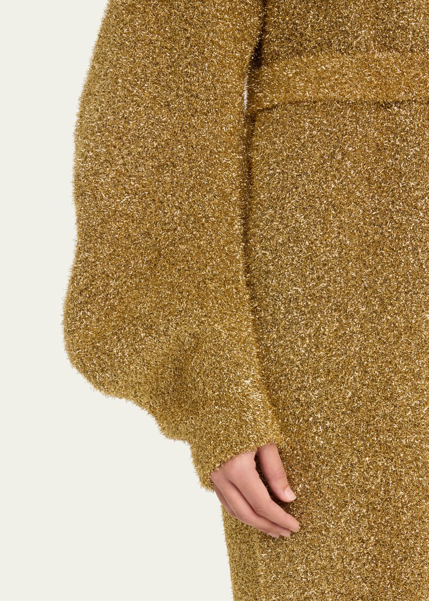 Loewe Long Belted Metallic Wool Cardigan Image 5 of 5