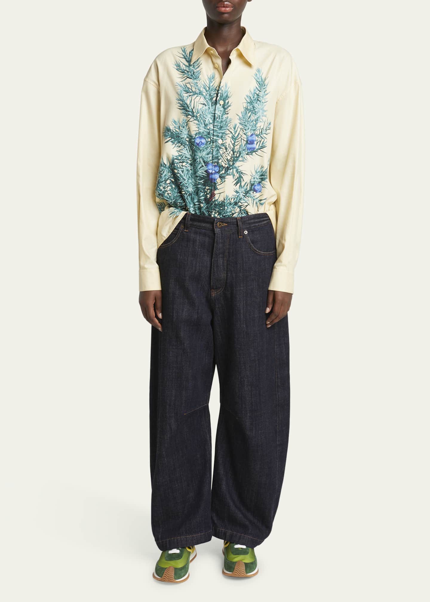 Loewe Juniper Berry Print Button Down Blouse Image 2 of 5