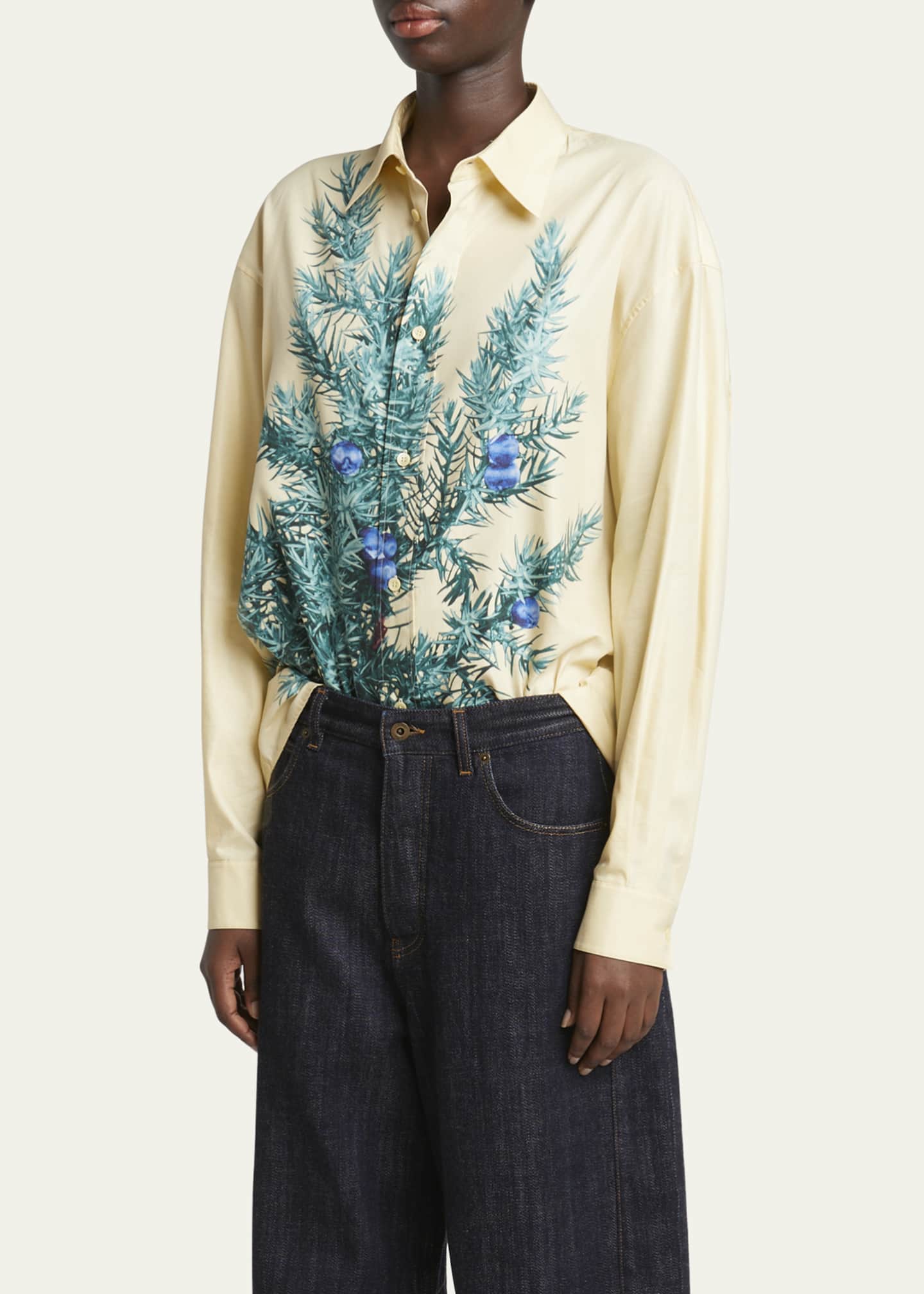 Loewe Juniper Berry Print Button Down Blouse Image 4 of 5