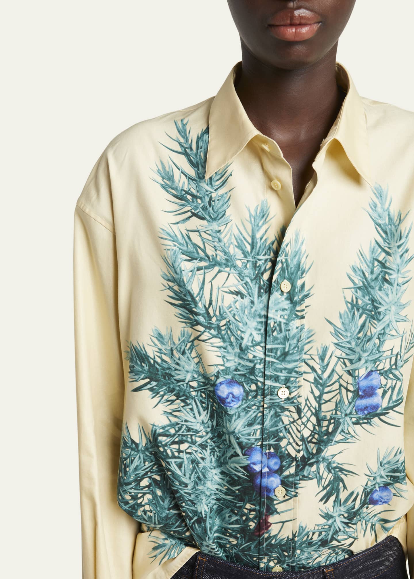 Loewe Juniper Berry Print Button Down Blouse Image 5 of 5
