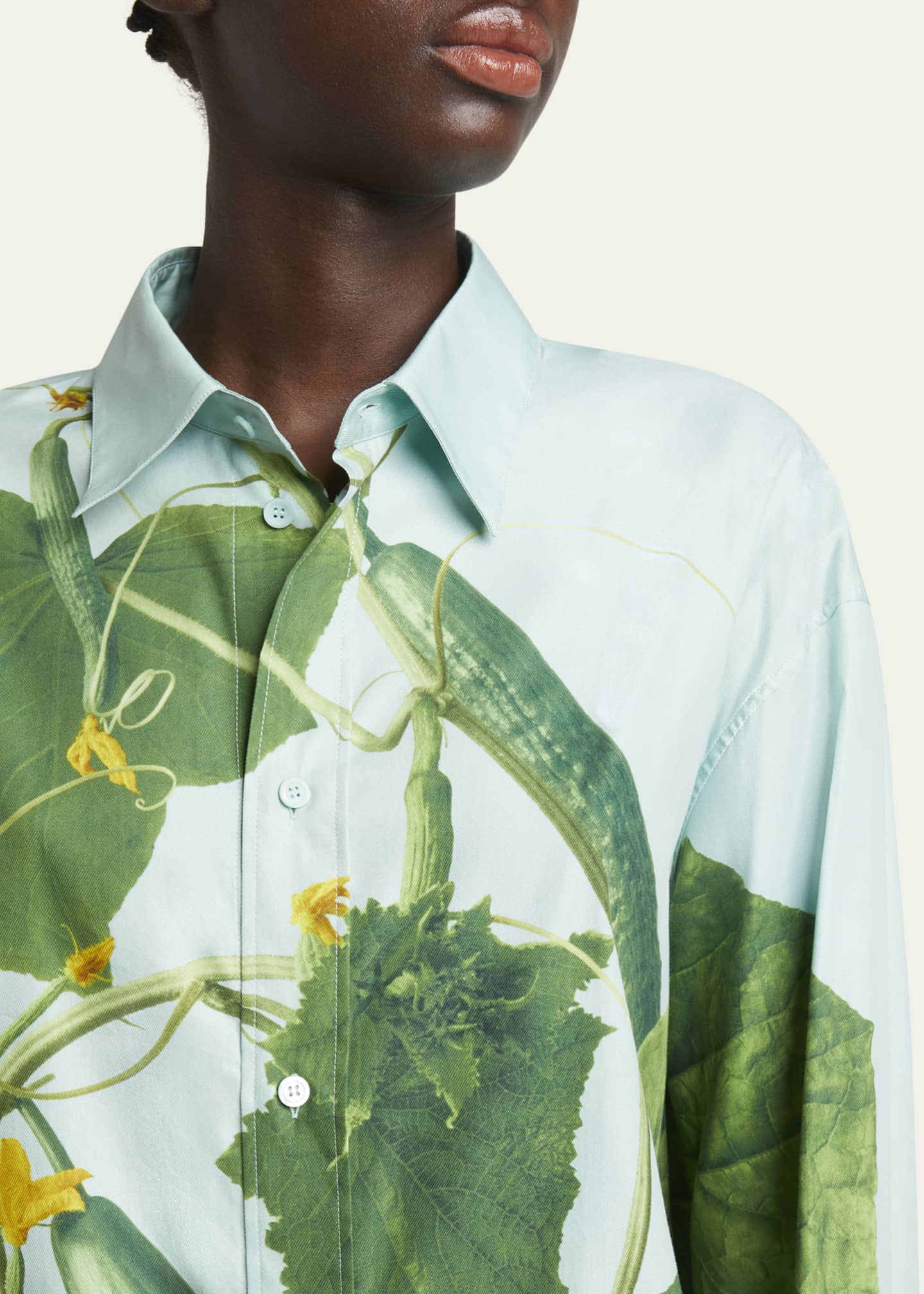 Loewe Cucumber Print Button Down Blouse Image 5 of 5