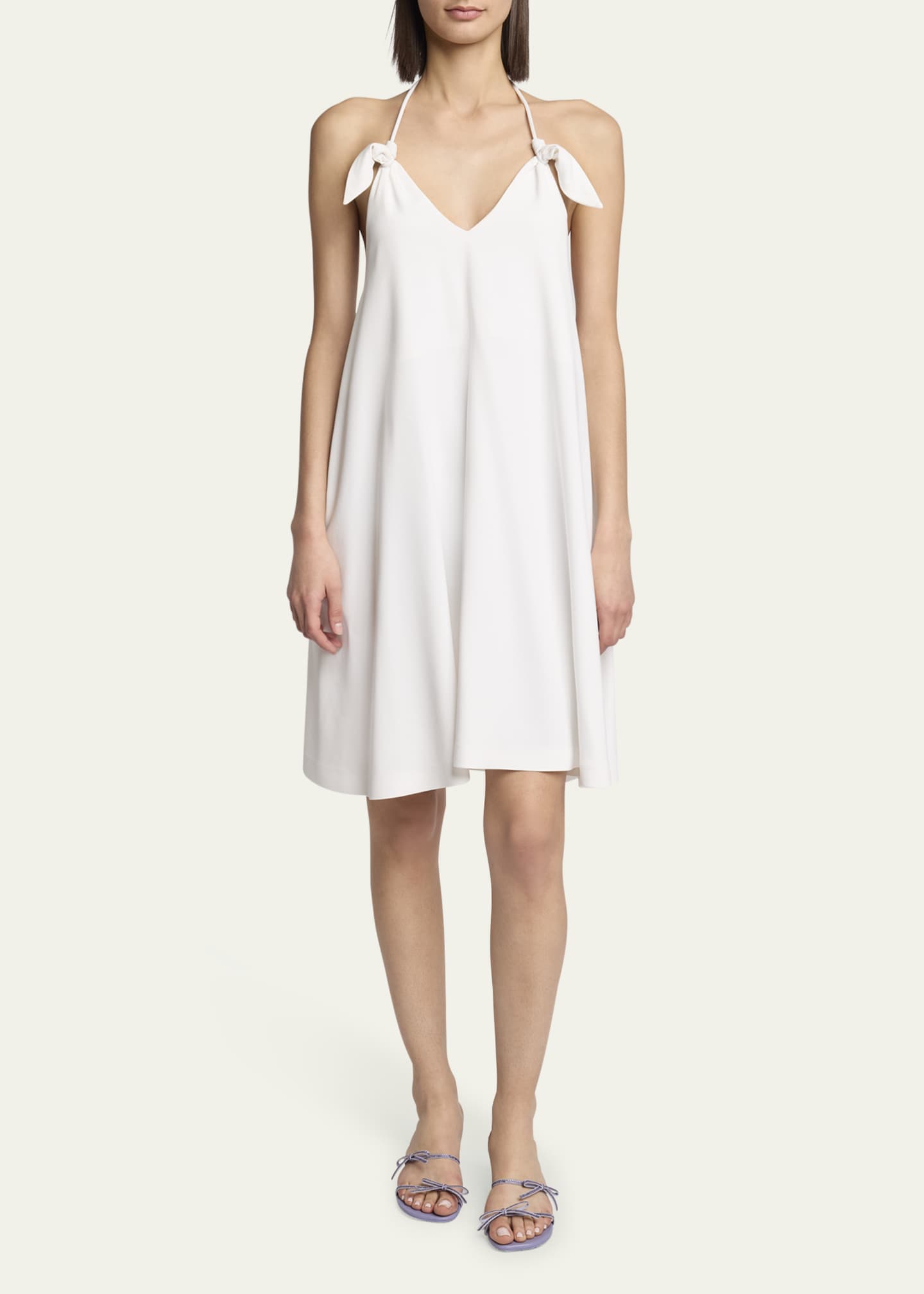 ワンピース Loewe Knot Dress Loewe Halter Leather Knot Backless Mini Dress - Bergdorf Goodman