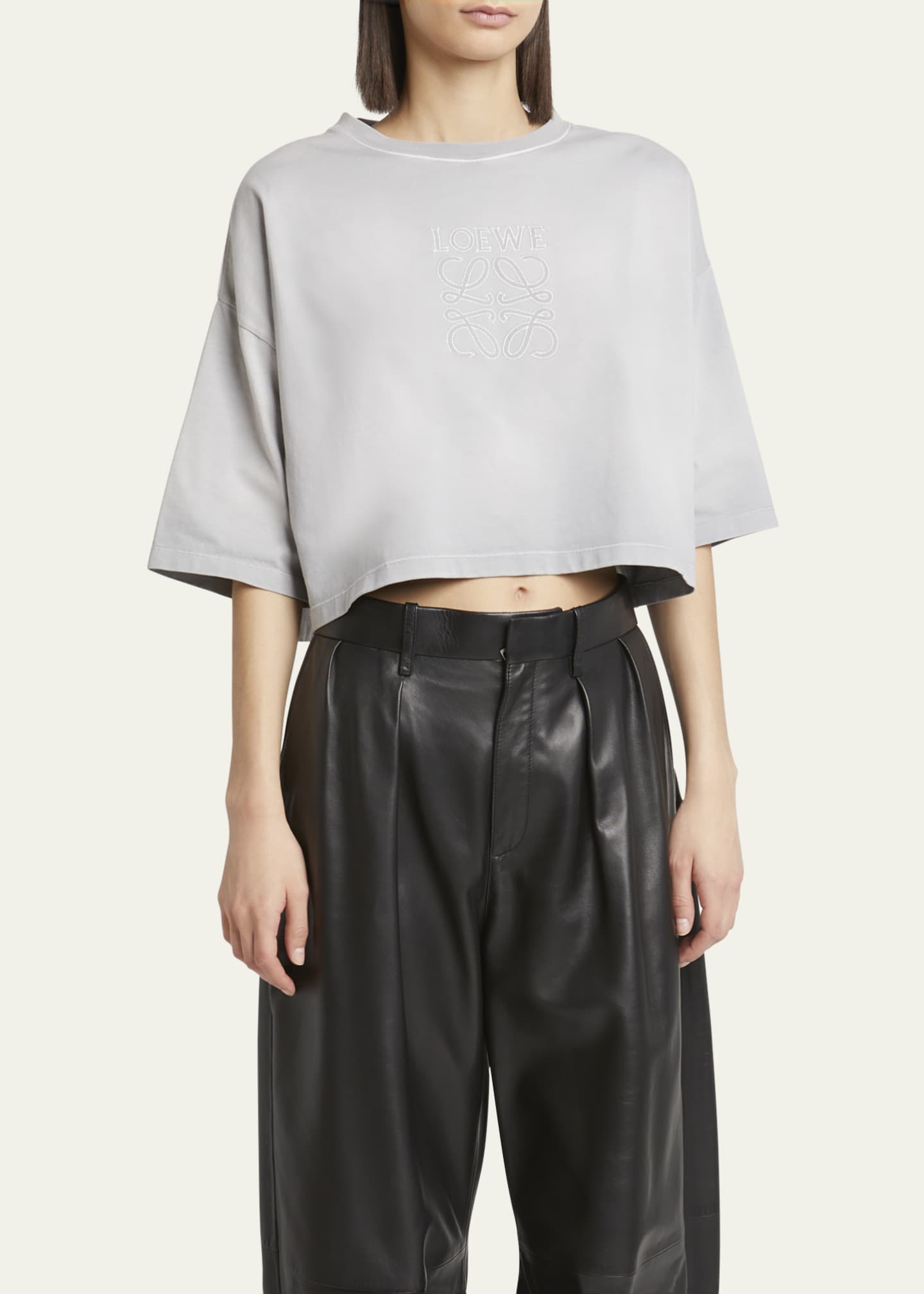 Loewe Cropped Logo T-Shirt Image 4 of 5