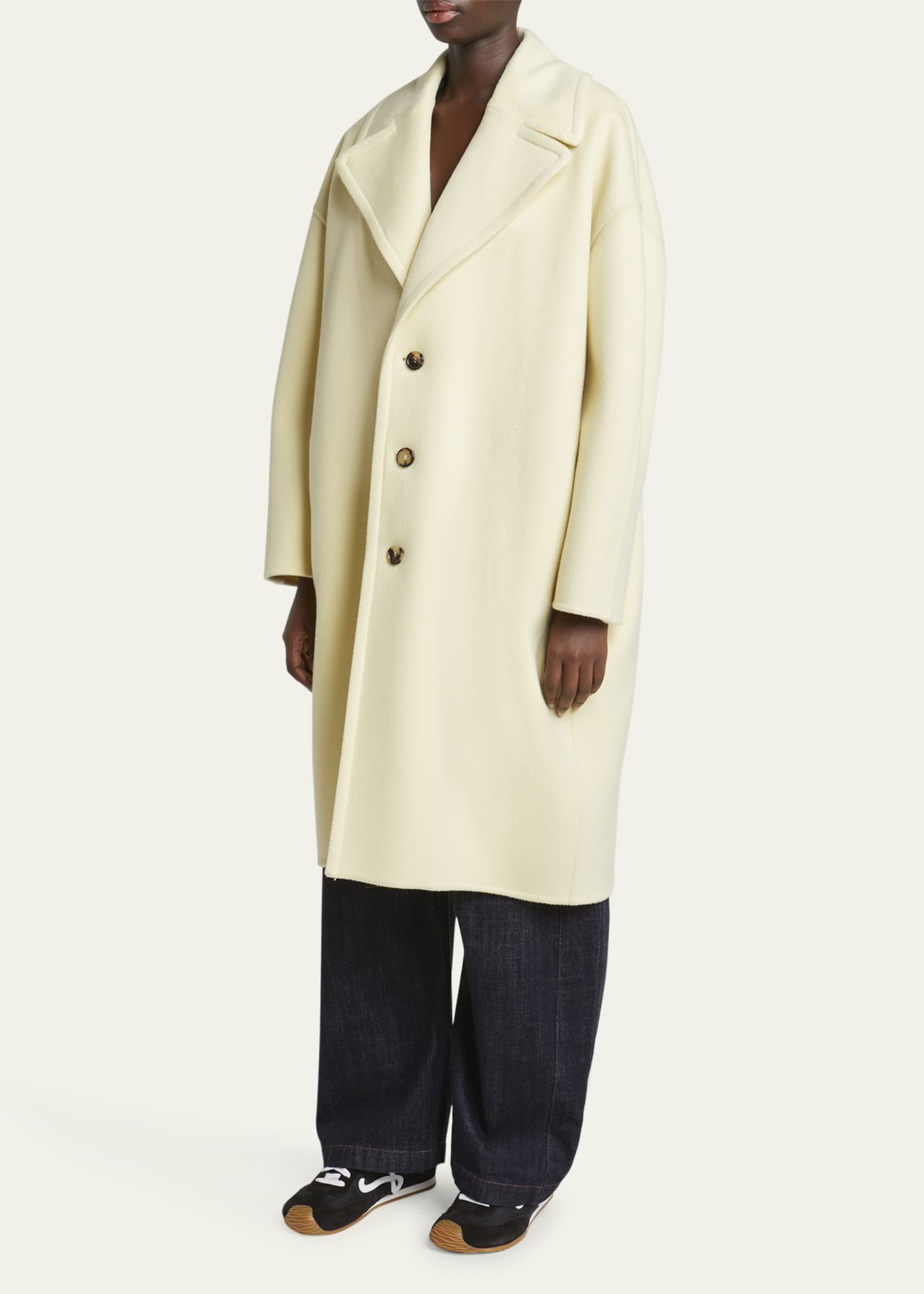 Loewe Rounded Wool Coat Image 4 of 5
