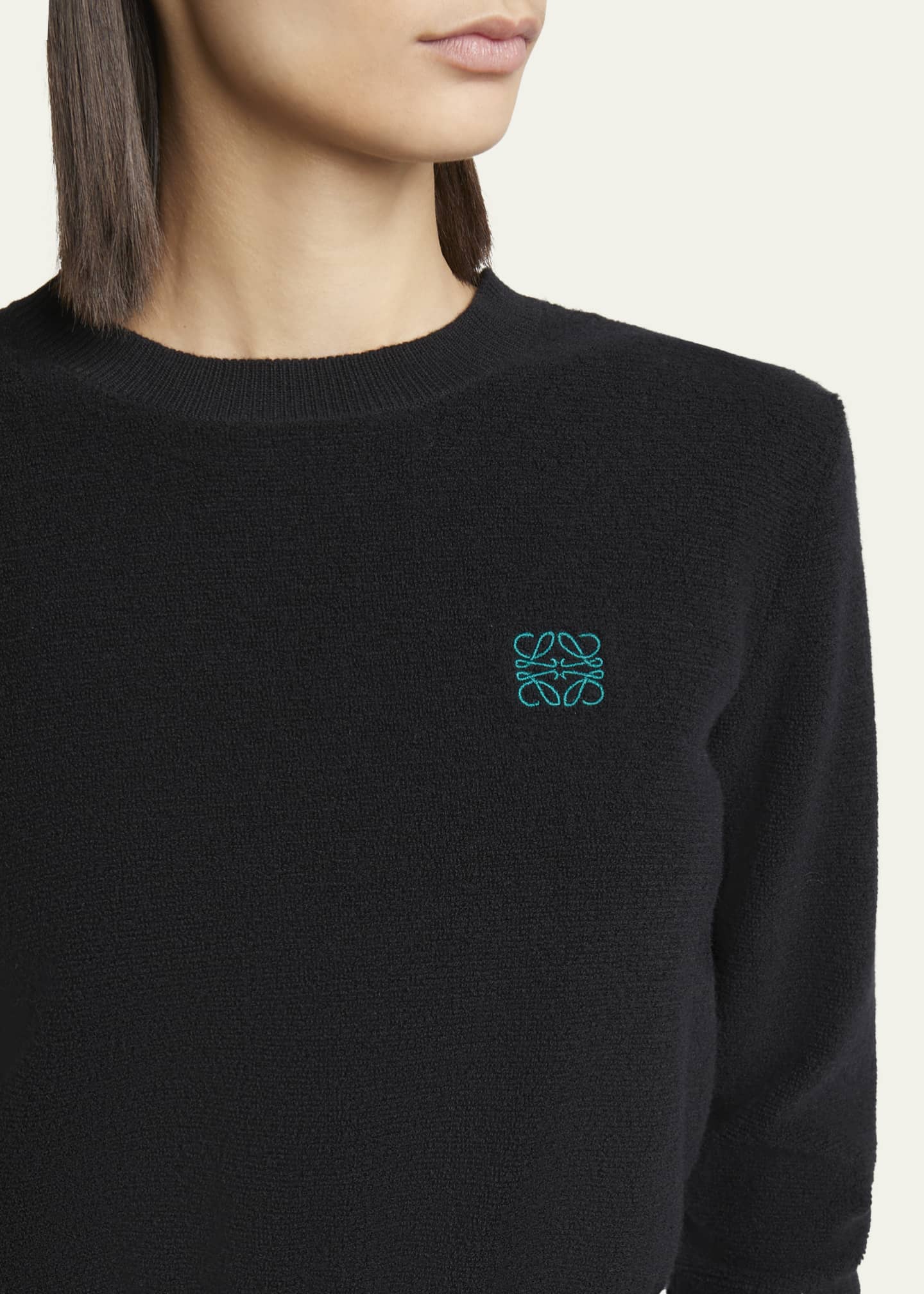Loewe Cropped Anagram Wool Sweater Image 5 of 5