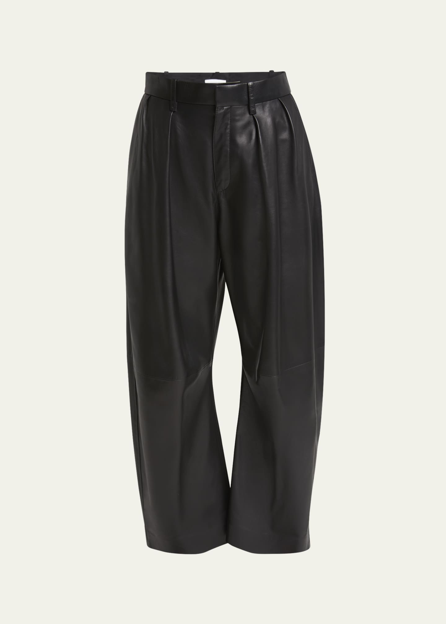LOEWE パンツ Barrel trousers Barrel trousers in nappa lambskin Black - LOEWE