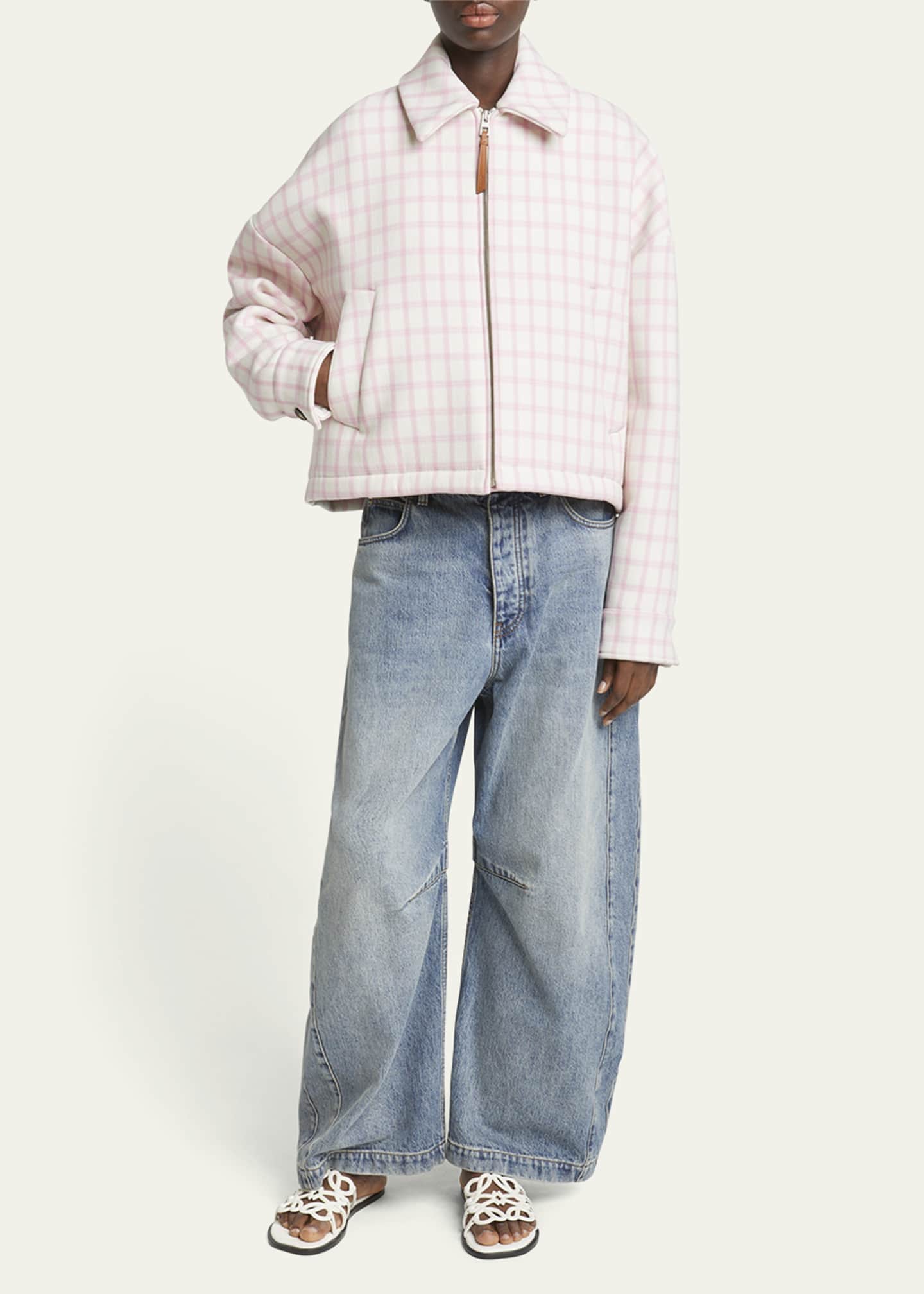 Loewe Plaid Boxy Wool Jacket Image 2 of 5