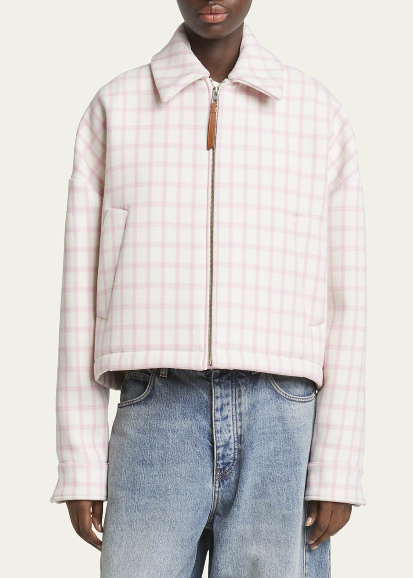 Loewe Plaid Boxy Wool Jacket Image 4 of 5