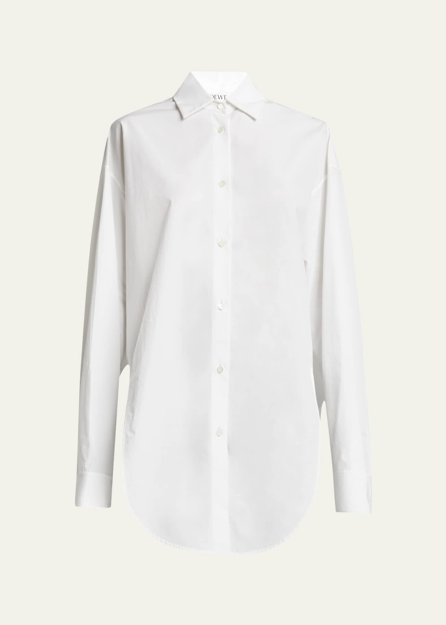 Loewe Round-Hem Button-Down Blouse Image 1 of 5