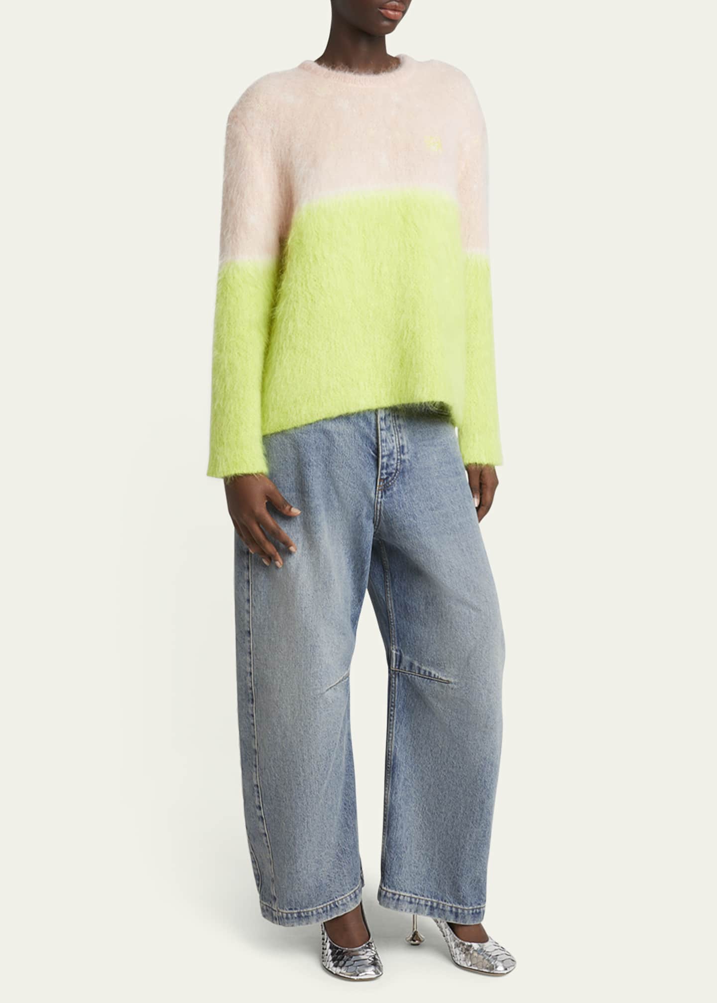 Loewe Bi-Color Fuzzy Sweater Image 2 of 5