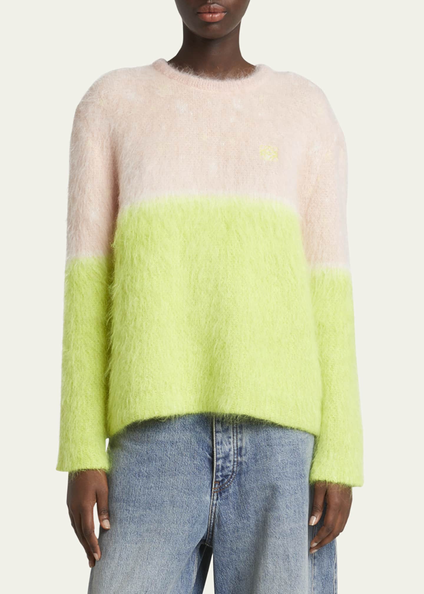 Loewe Bi-Color Fuzzy Sweater Image 4 of 5