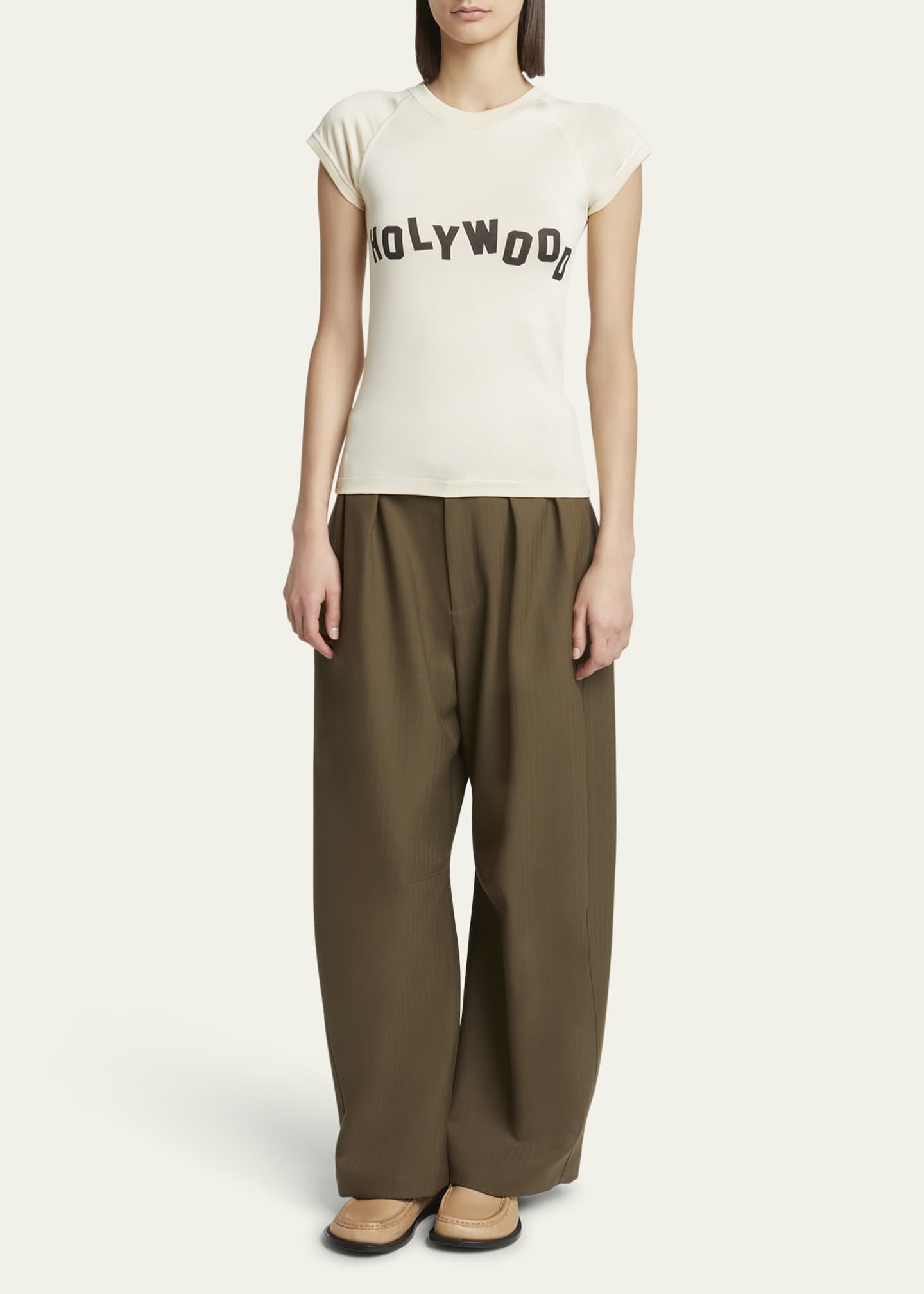 Loewe Holywood Print Short Sleeve T-Shirt Image 2 of 5